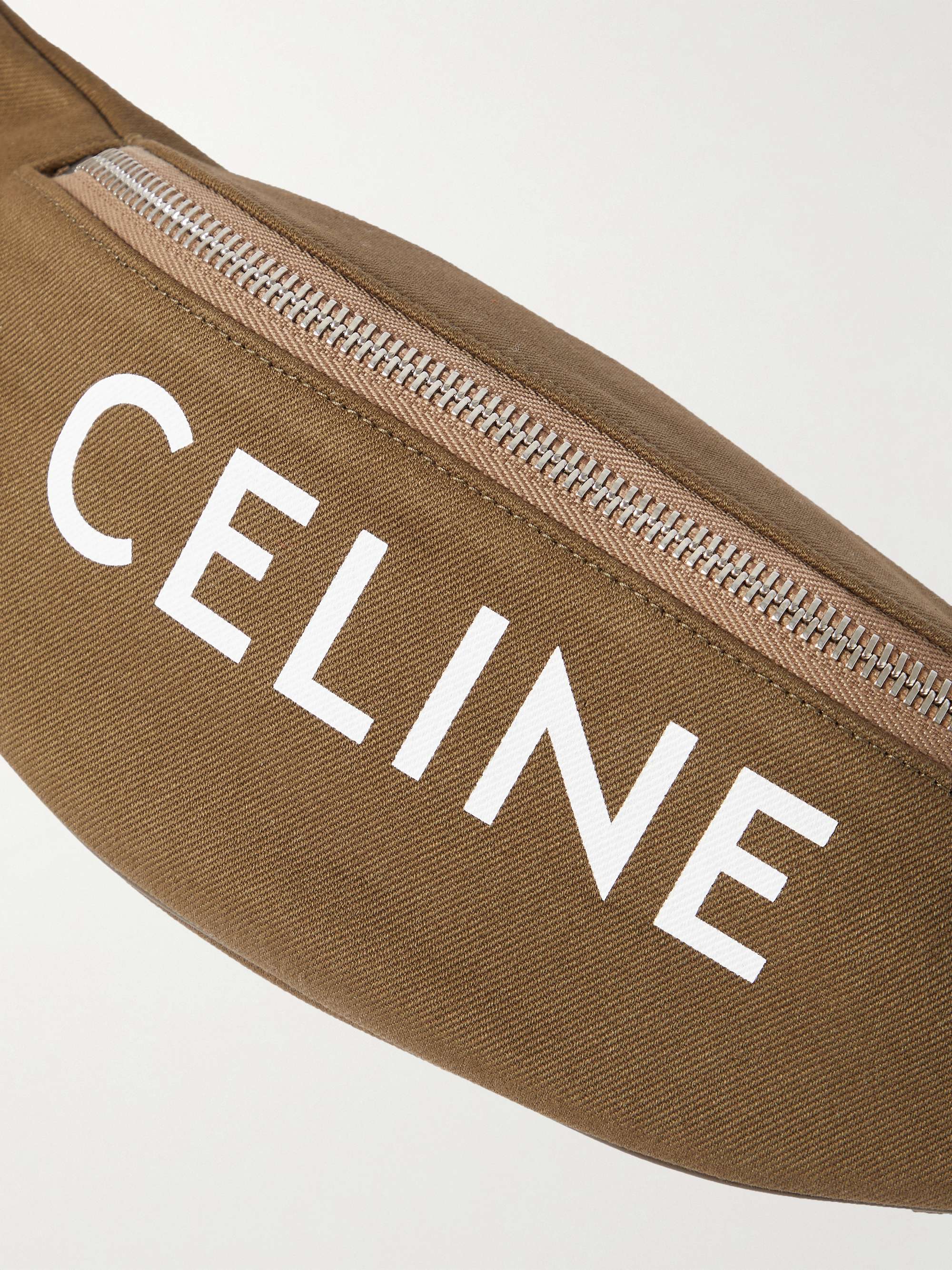 CELINE HOMME Triomphe Celine-Print Coated-Canvas and Nylon Belt Bag