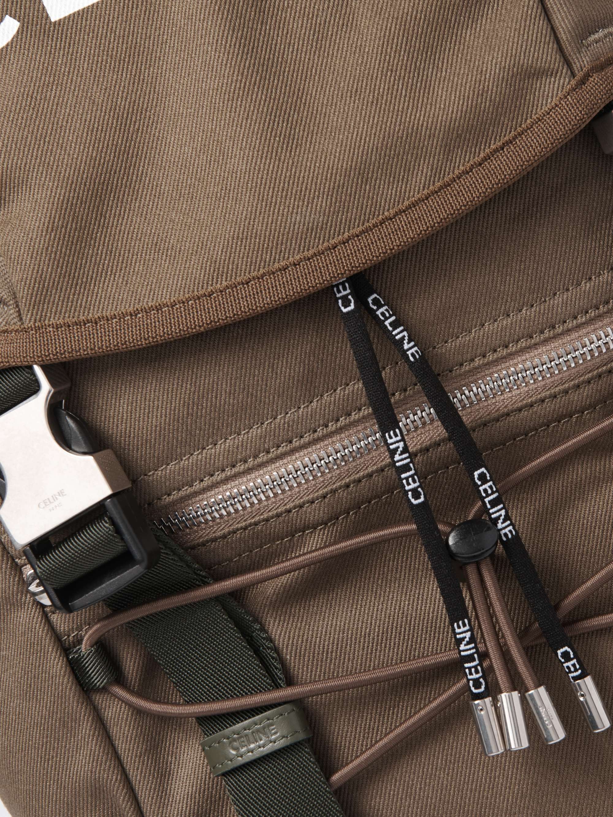 CELINE HOMME Logo-Print Nylon-Gabardine Backpack
