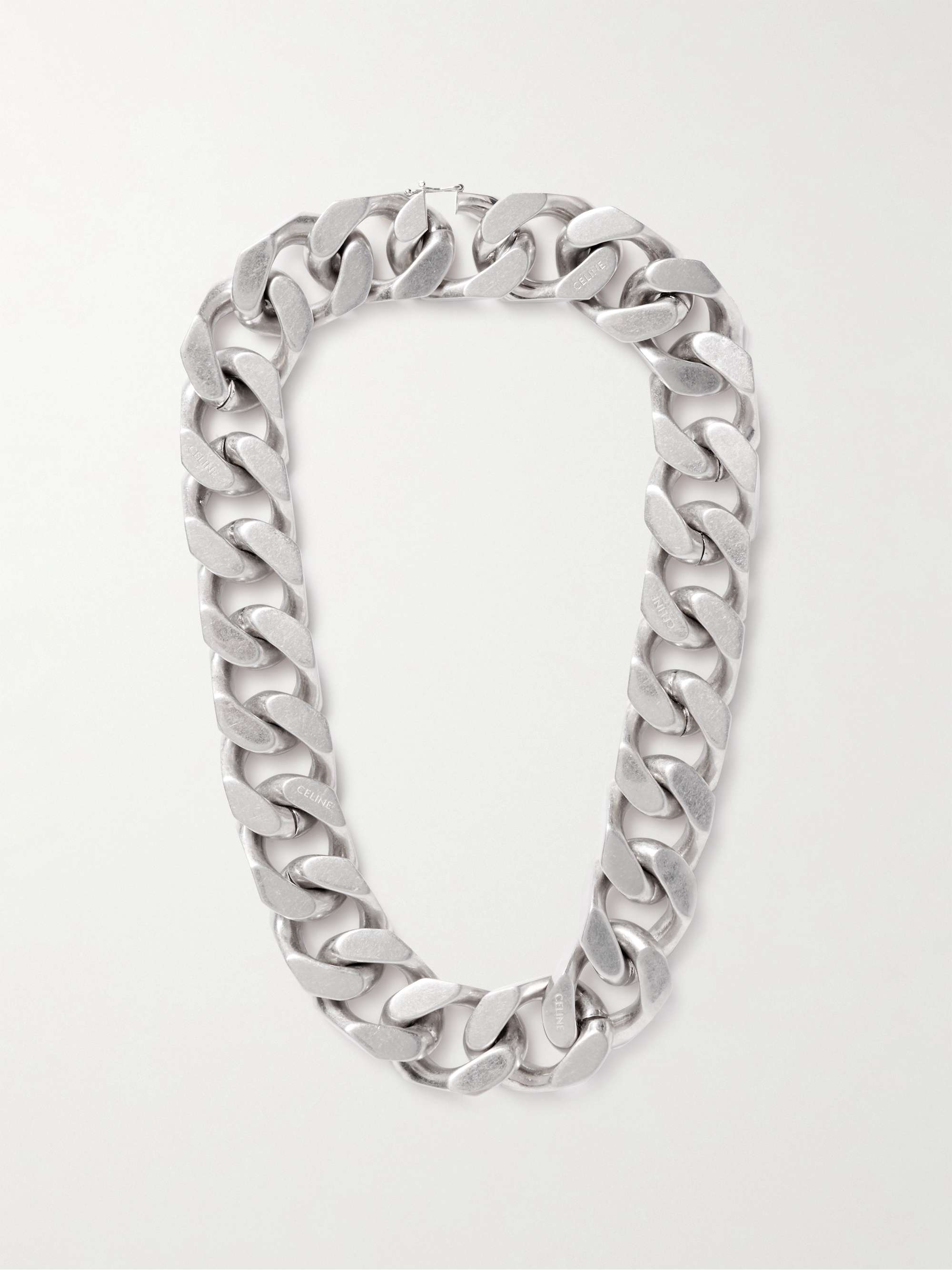 CELINE (セリーヌ) Logo Engraved Chain necklace 46X986ALL CELINE (セリーヌ) Logo Engraved Chain necklace 46X986ALL