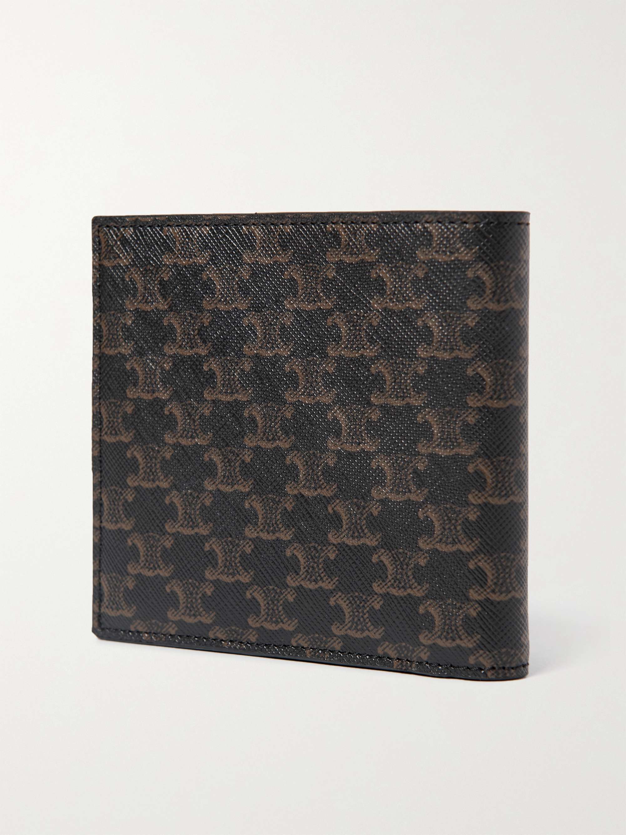 CELINE HOMME Triomphe Logo-Print Coated-Canvas Billfold Wallet