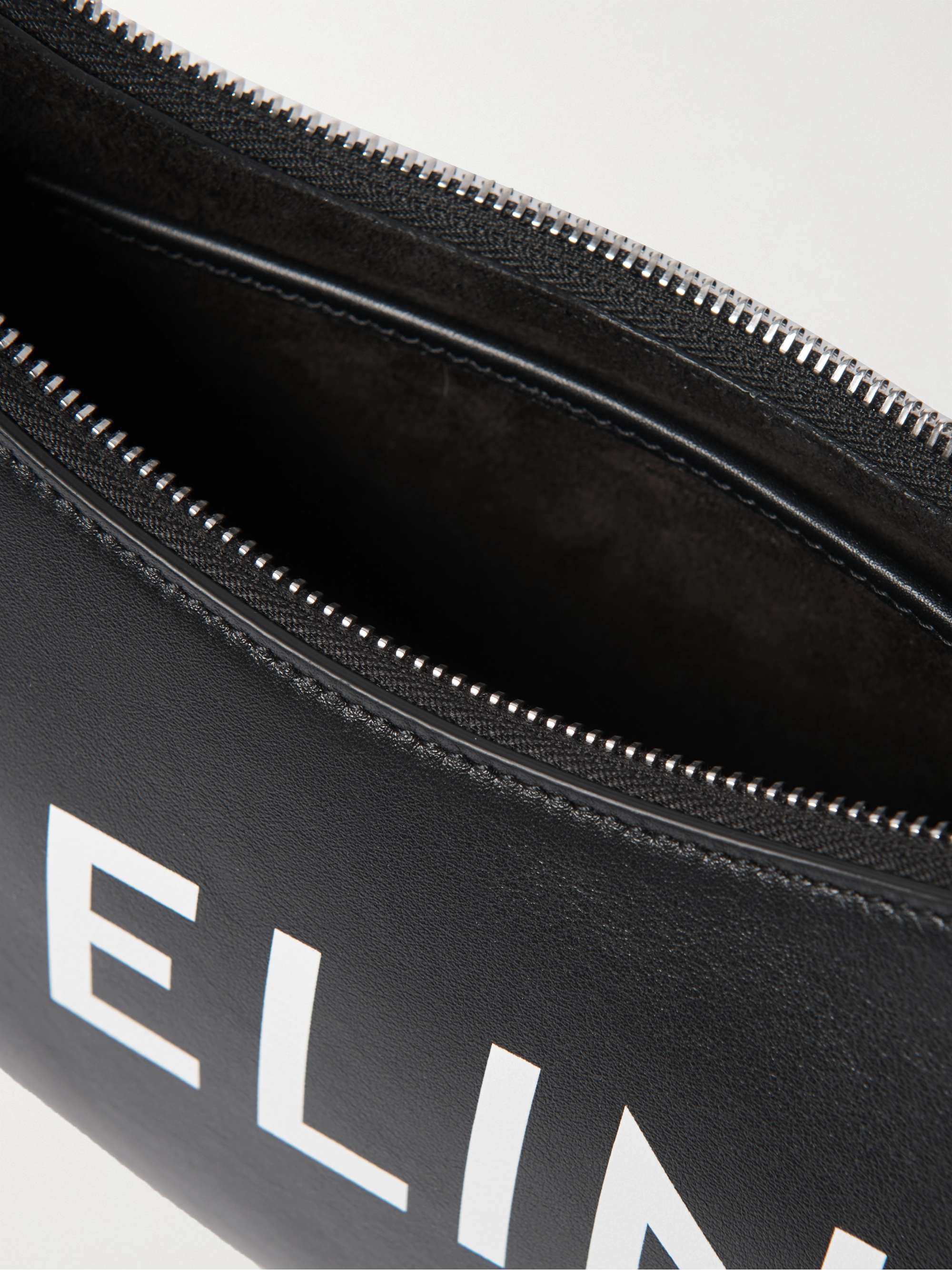 CELINE HOMME Ava Logo-Print Leather Messenger Bag