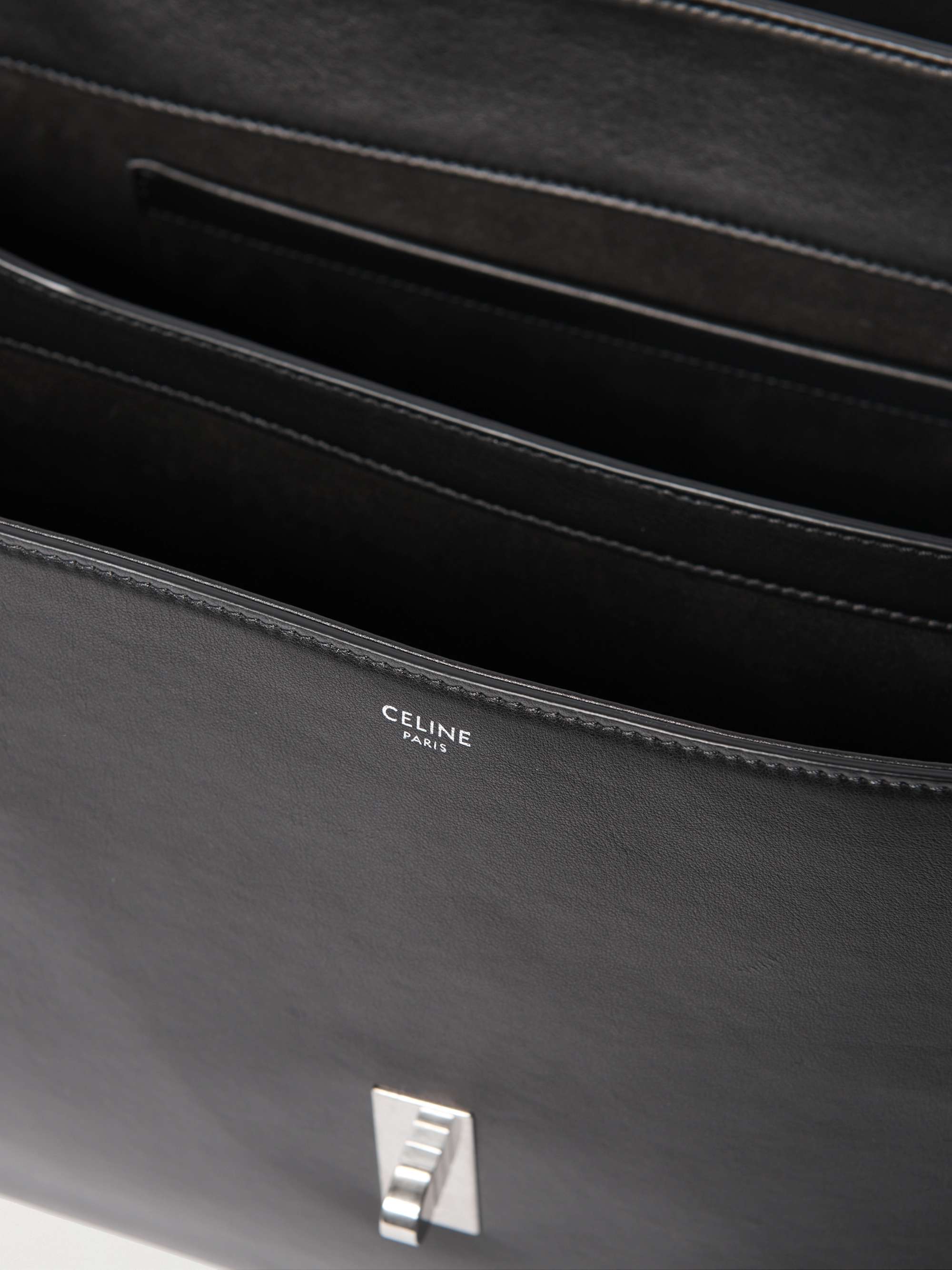 CELINE HOMME Romy Large Full-Grain Leather Messenger Bag for Men