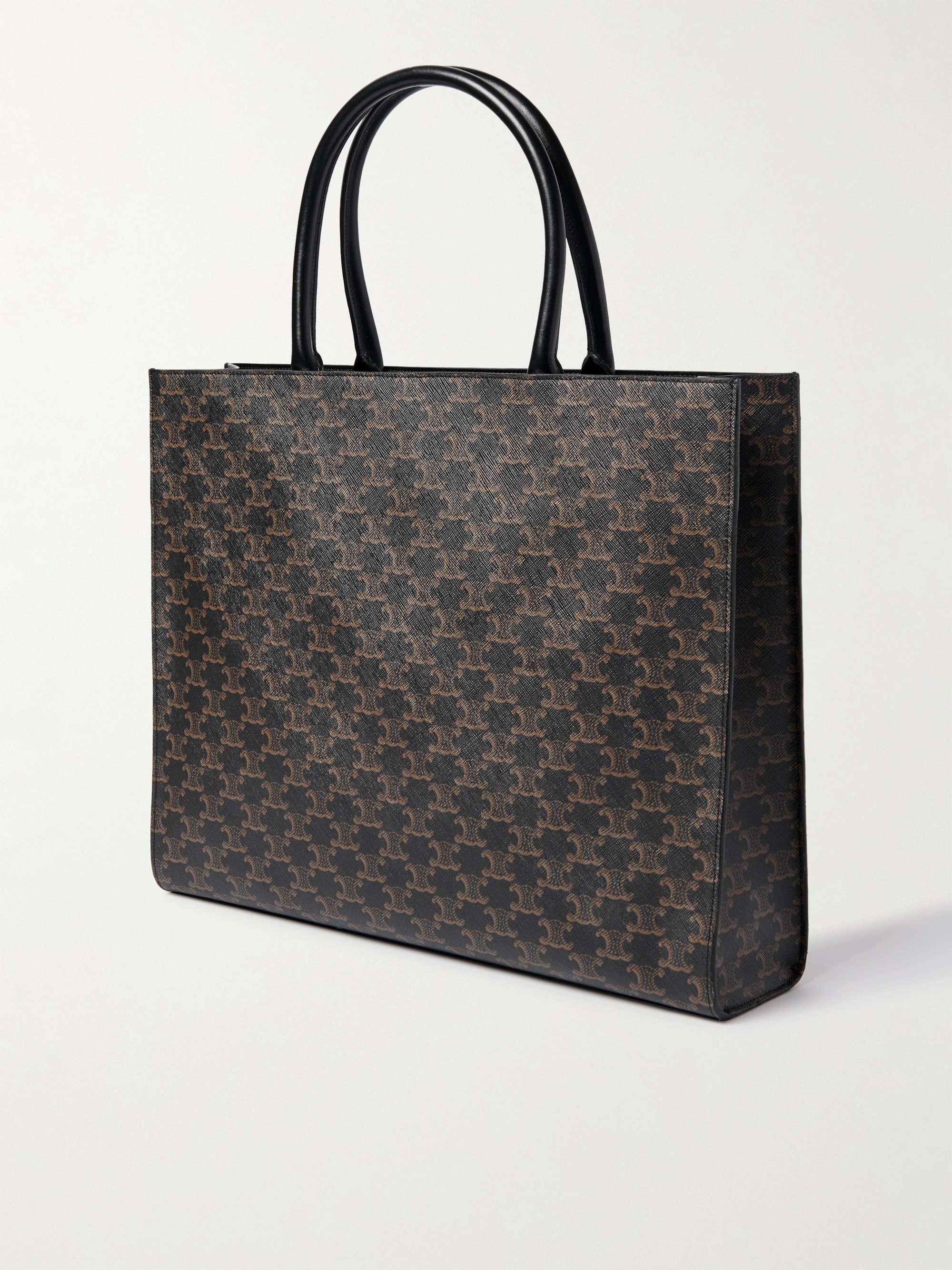 CELINE HOMME Triomphe Logo-Print Coated-Canvas Tote Bag