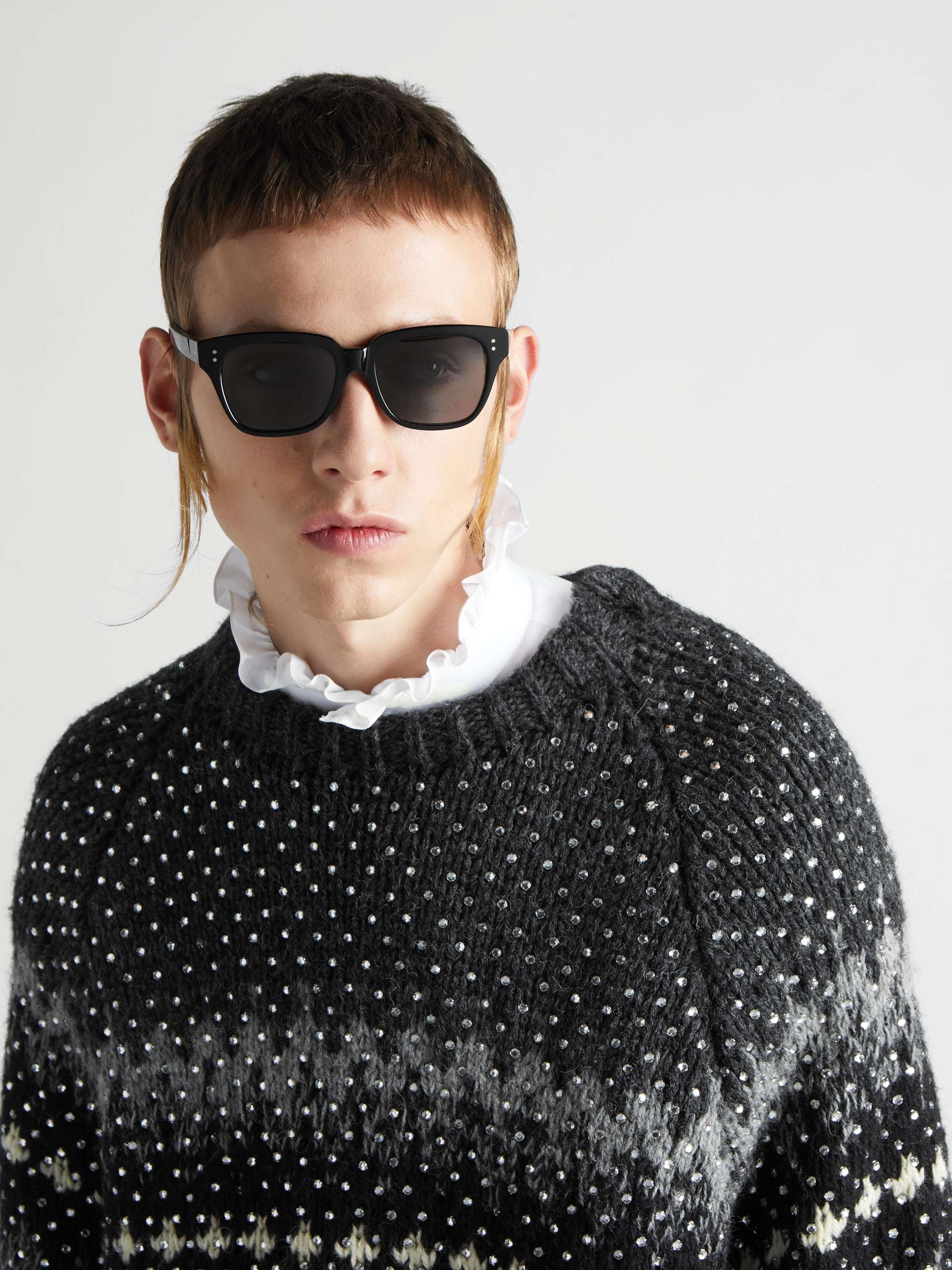 CELINE HOMME Square-Frame Acetate Polarised Sunglasses