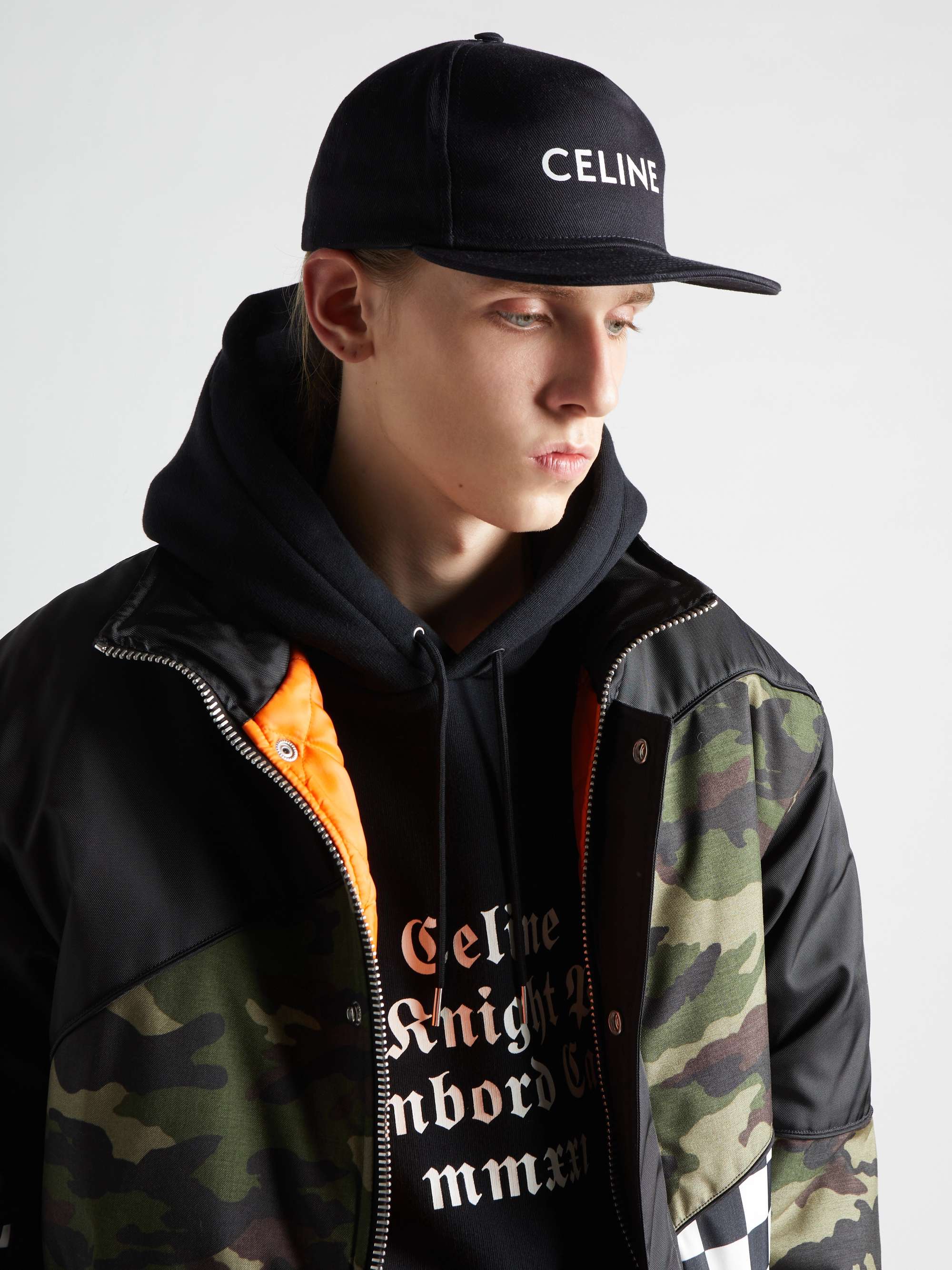 CELINE HOMME Logo-Print Cotton-Blend Drill Baseball Cap