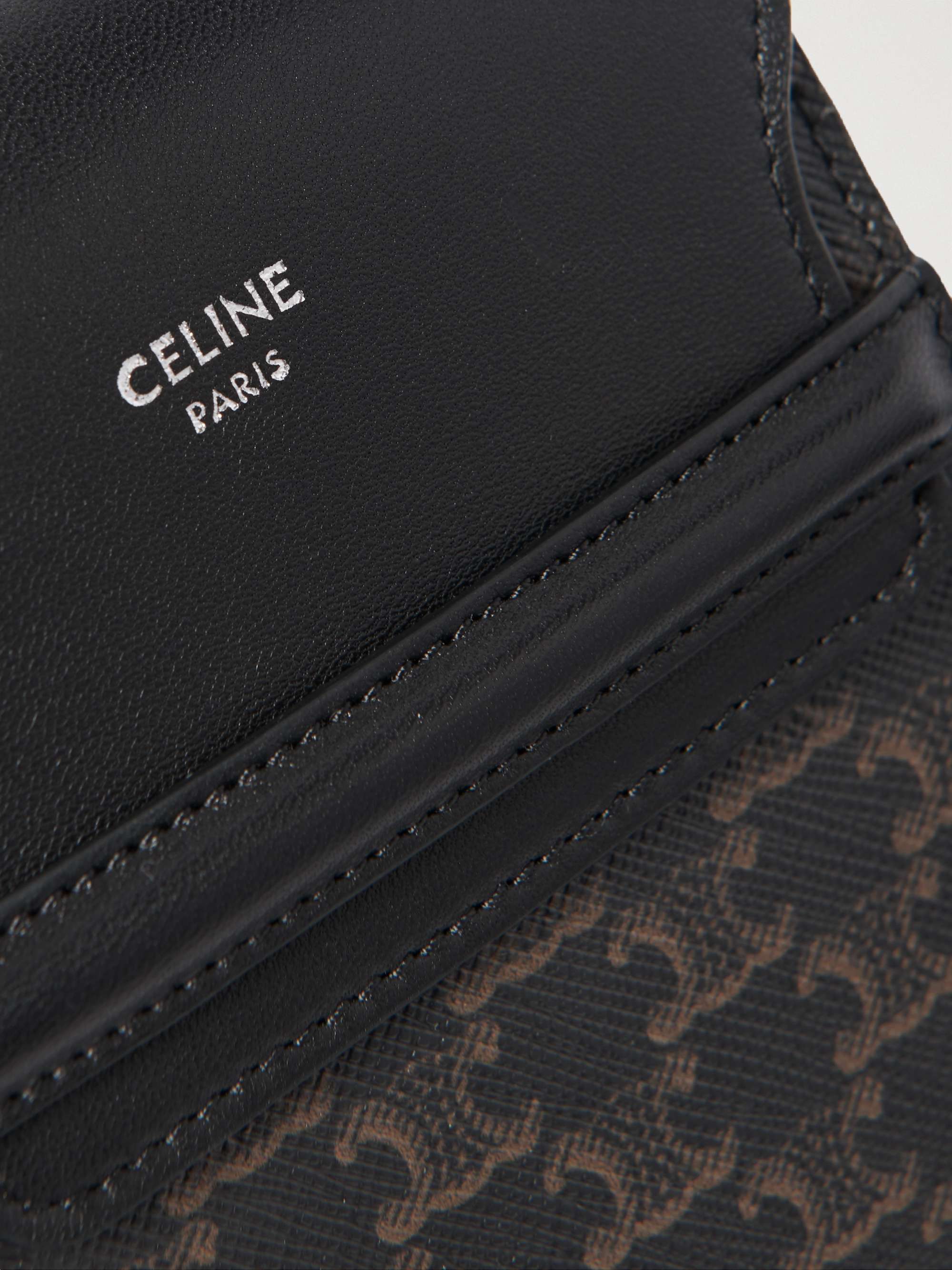 Shop CELINE Triomphe TRIOMPHE PHONE POUCH in triomphe canvas