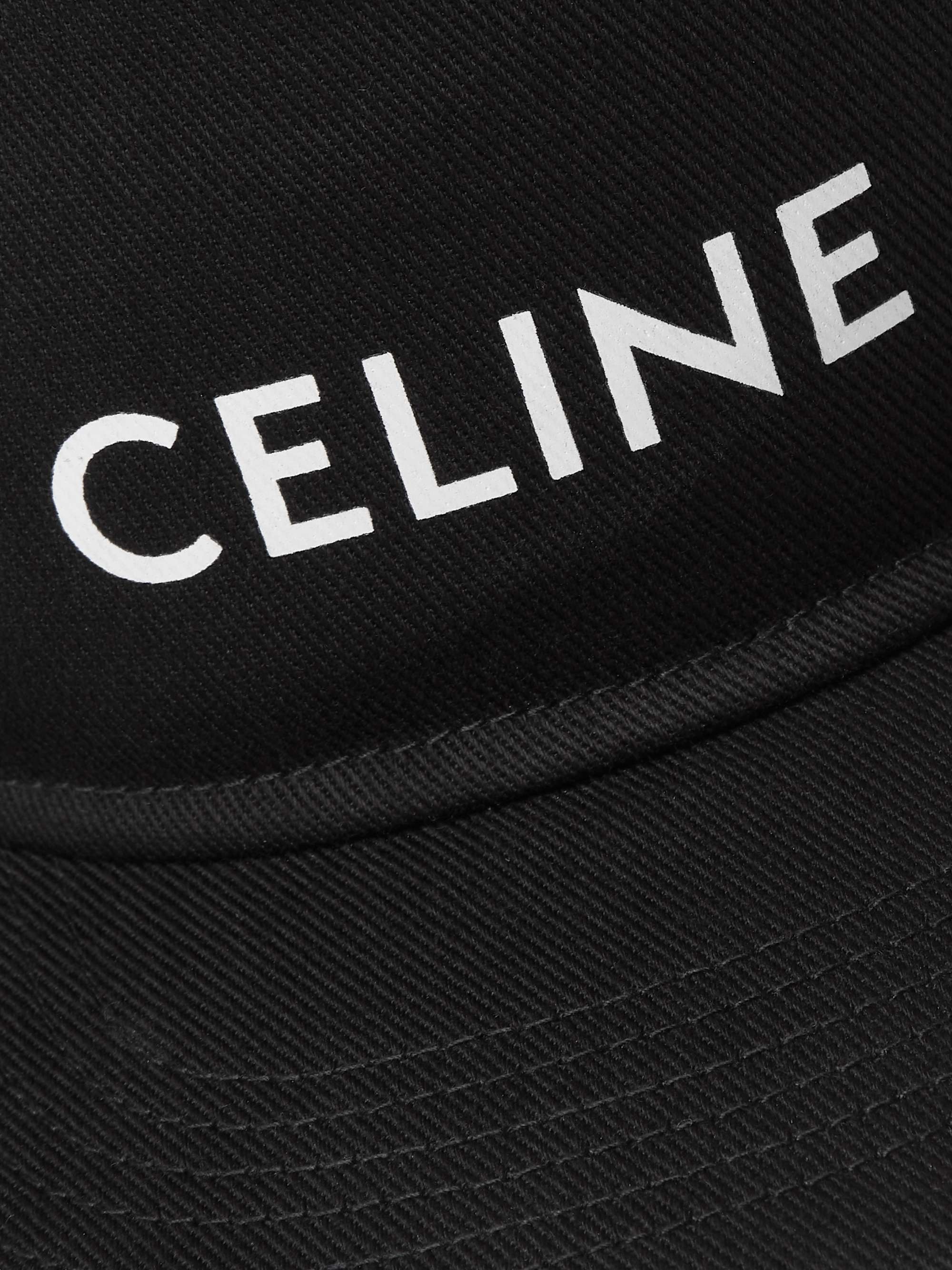 CELINE HOMME Logo-Print Stretch Cotton-Drill and Mesh Baseball Cap