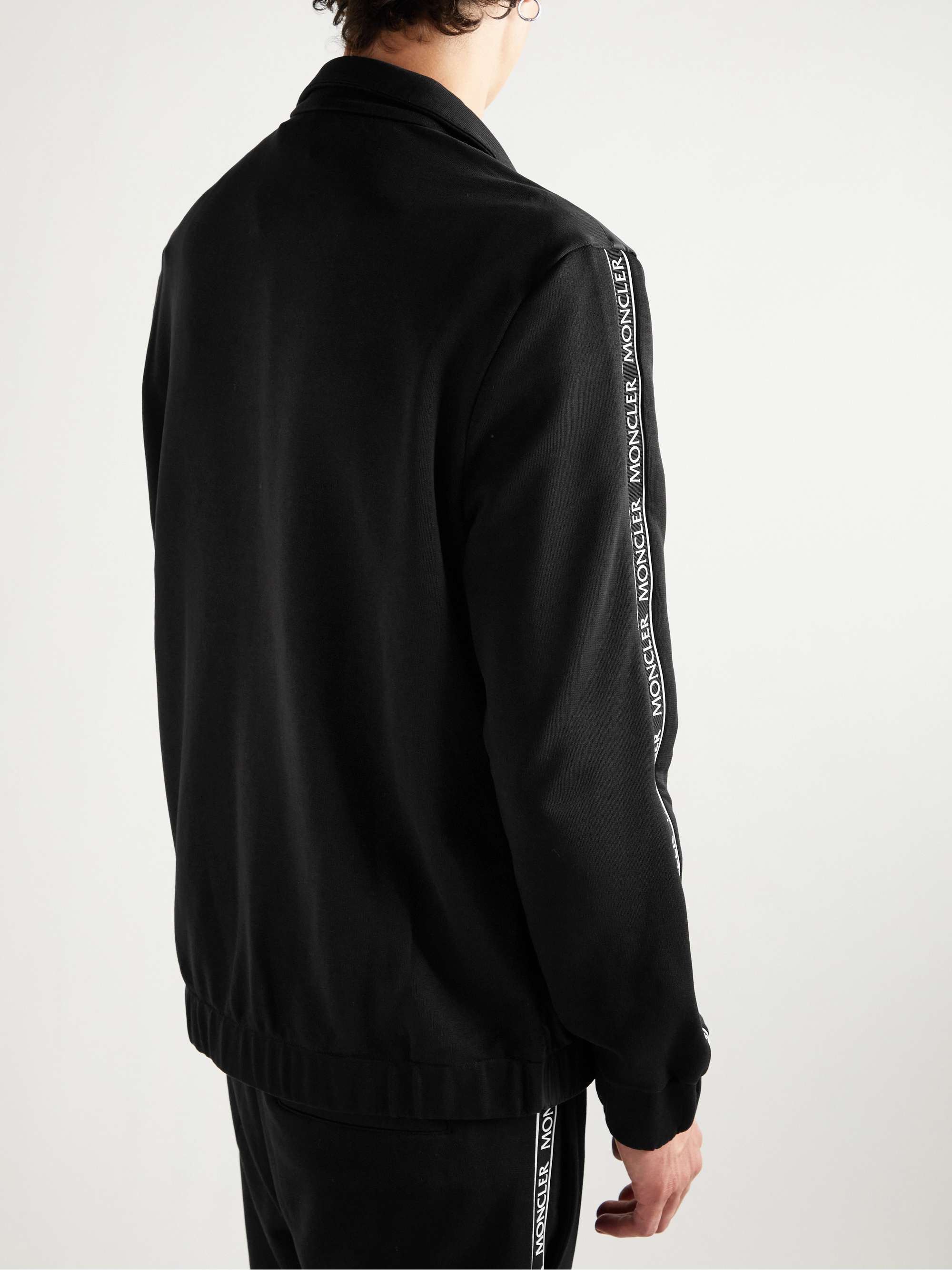 MONCLER Logo-Appliquéd Cotton-Jersey and Shell Track Jacket