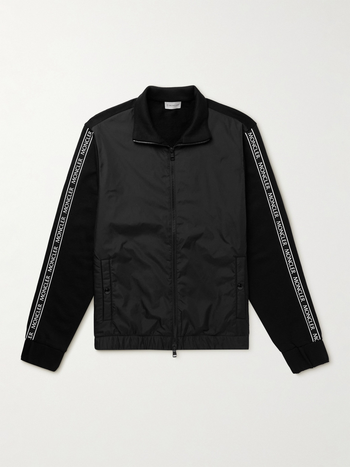 Logo-Appliquéd Cotton-Jersey and Shell Track Jacket