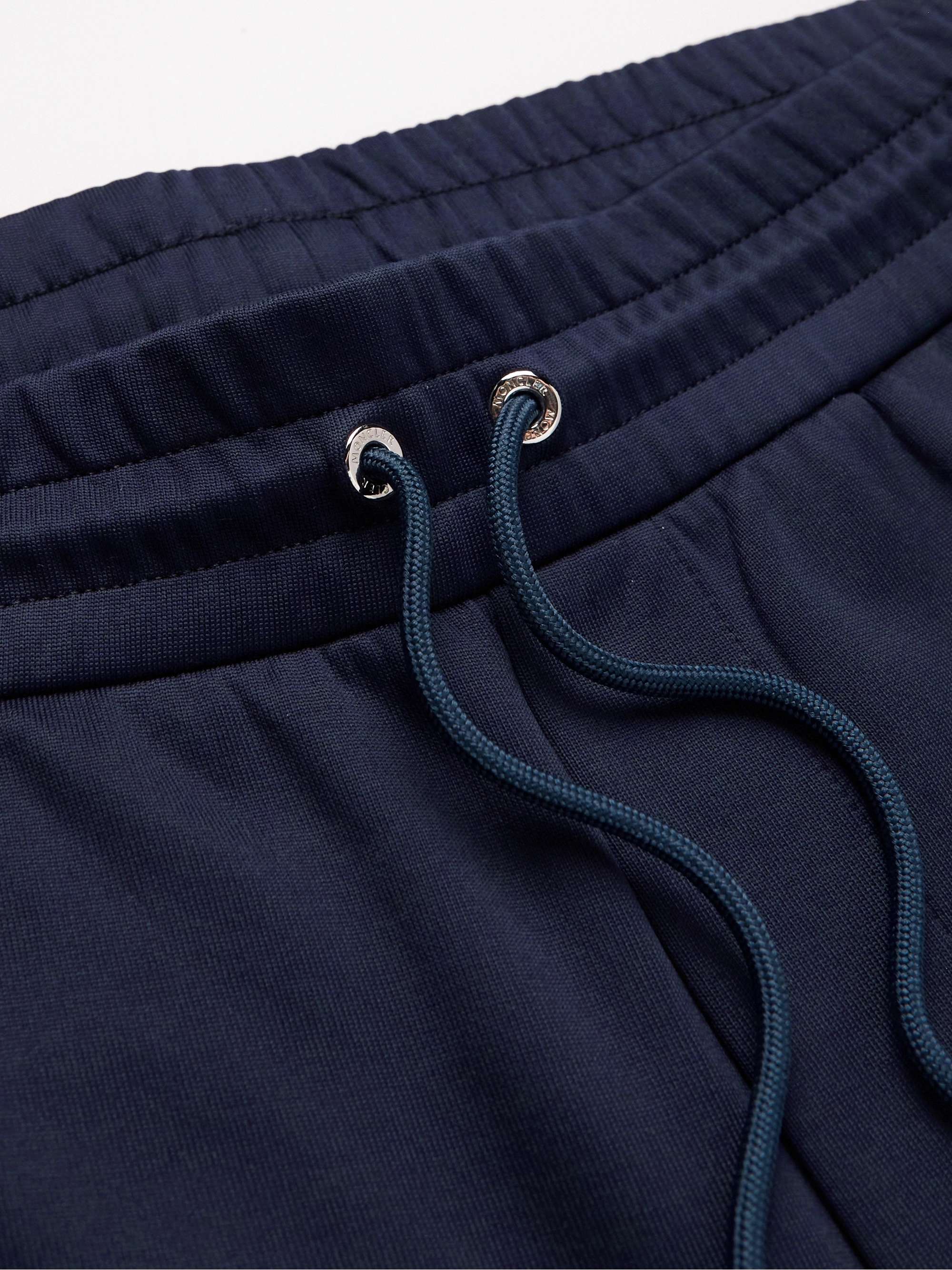 MONCLER Straight-Leg Striped Tech-Jersey Sweatpants