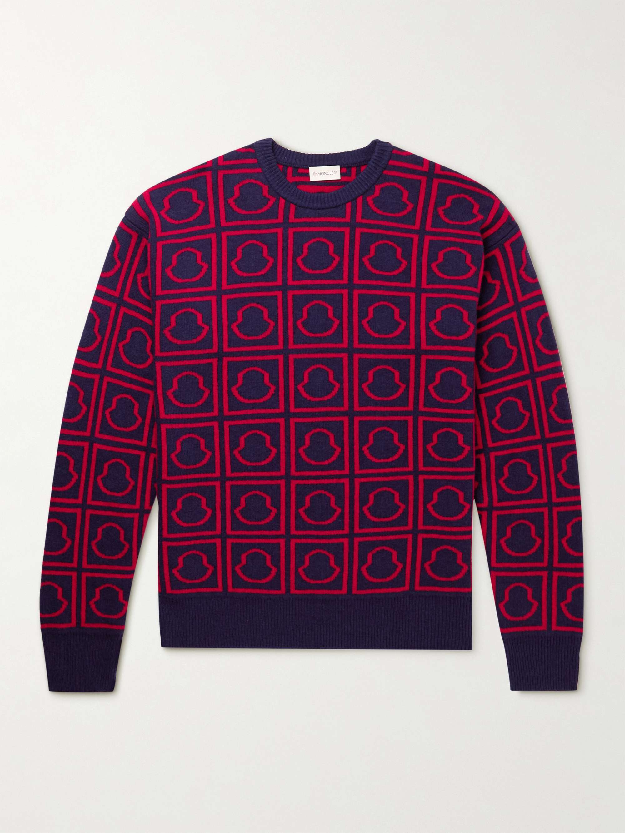 MONCLER Jacquard-Knit Wool Sweater