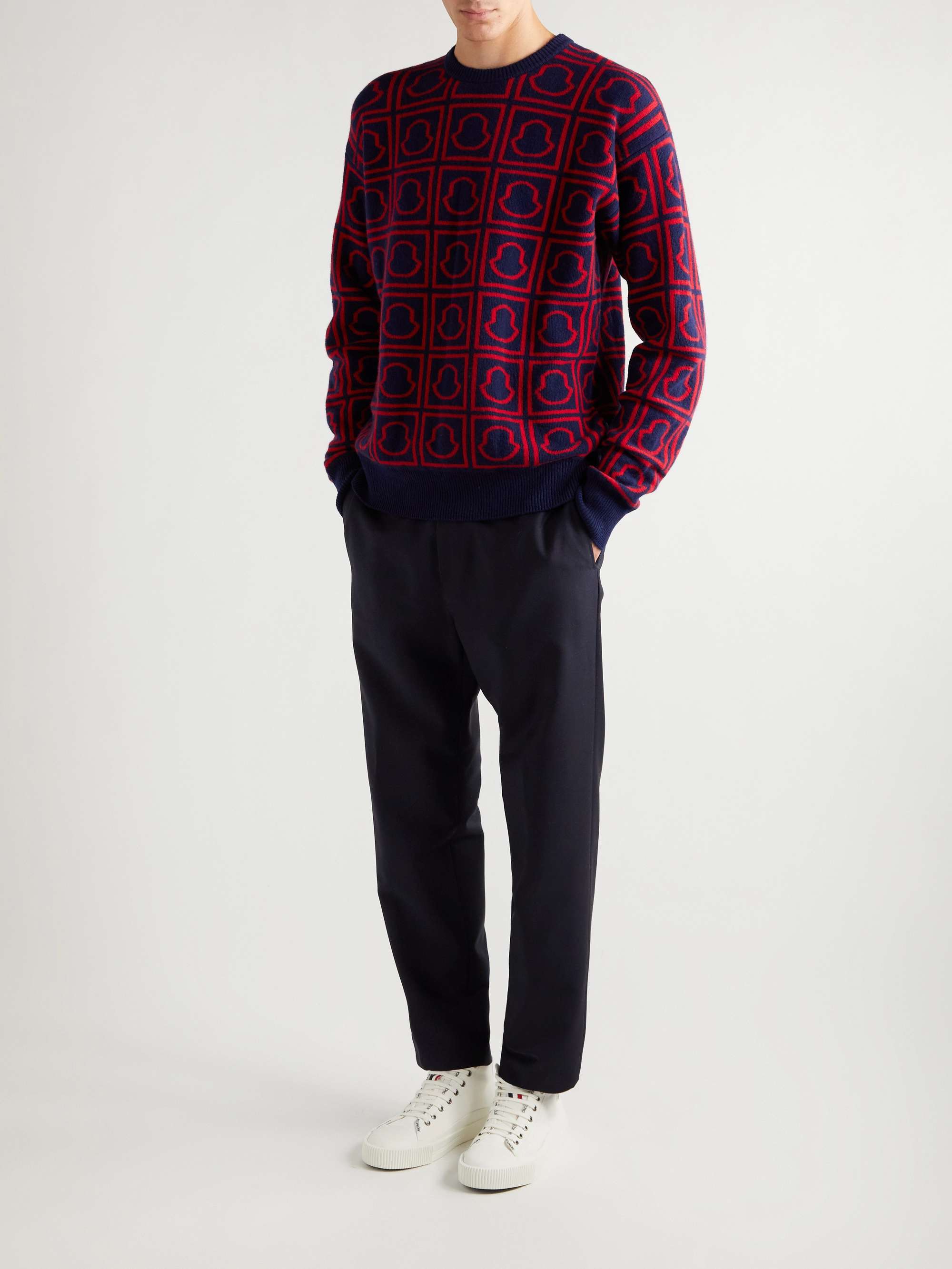 MONCLER Jacquard-Knit Wool Sweater