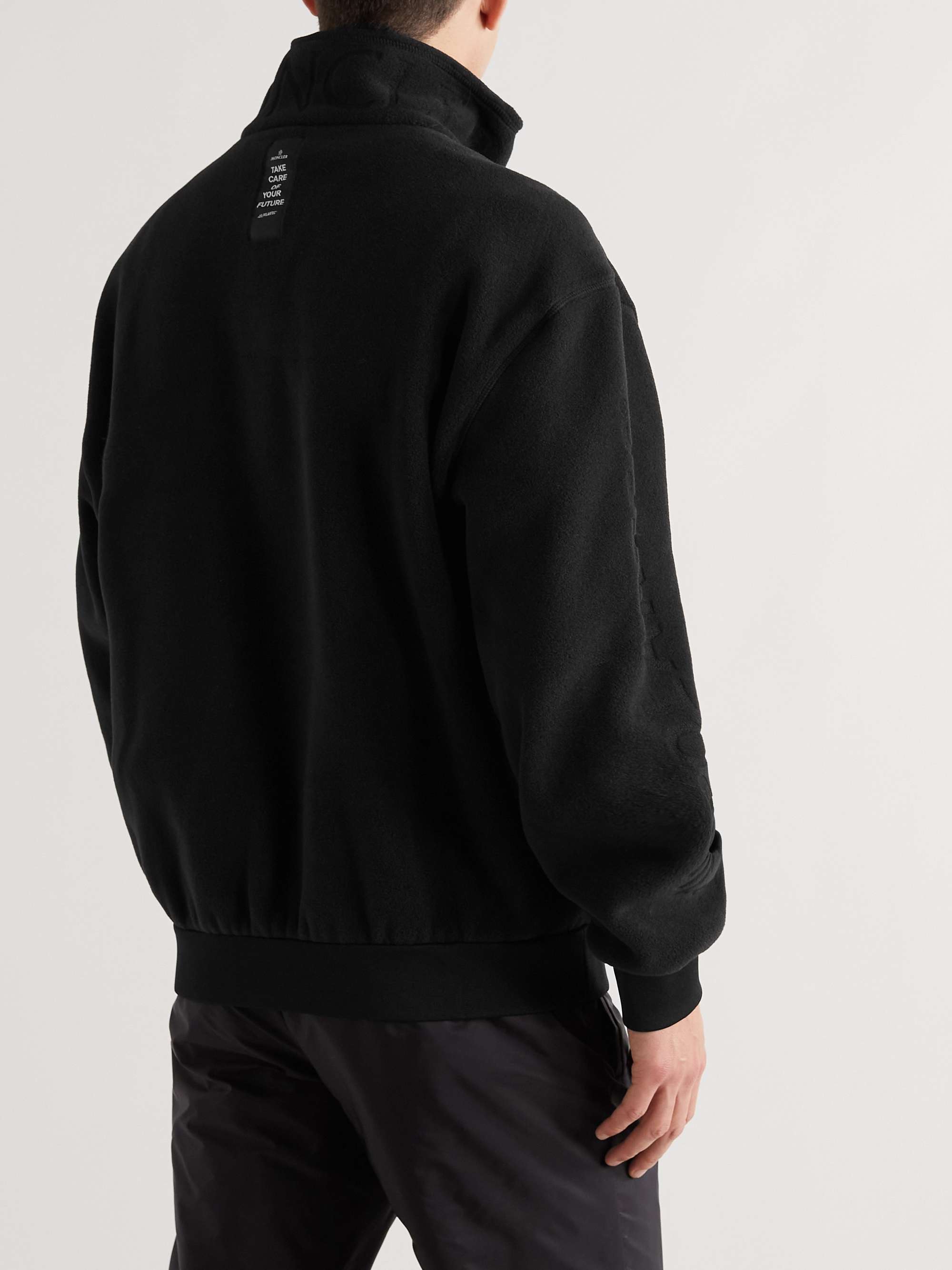 MONCLER Logo-Debossed Polartec Fleece Half-Zip Sweatshirt