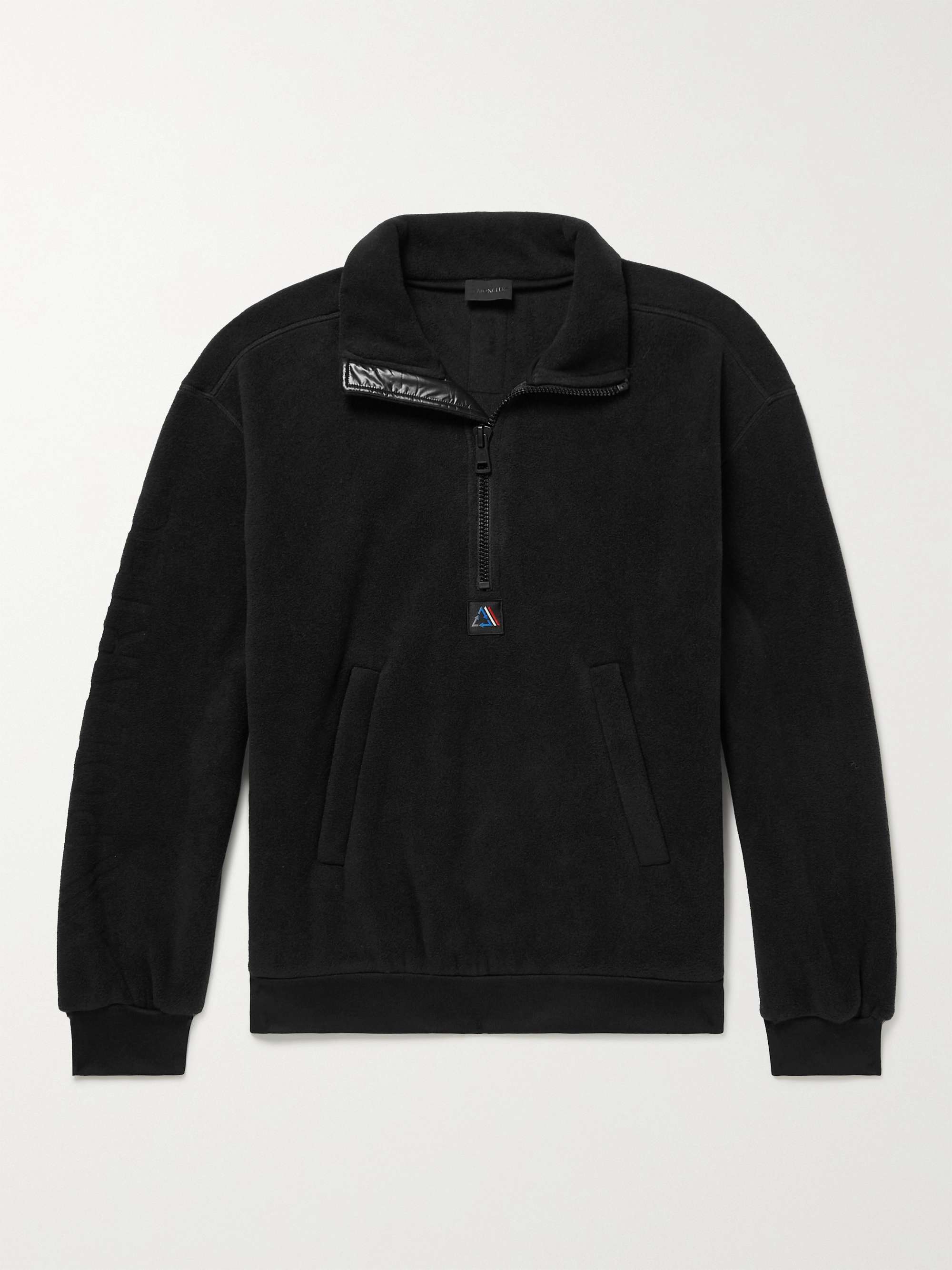 MONCLER Logo-Debossed Polartec Fleece Half-Zip Sweatshirt