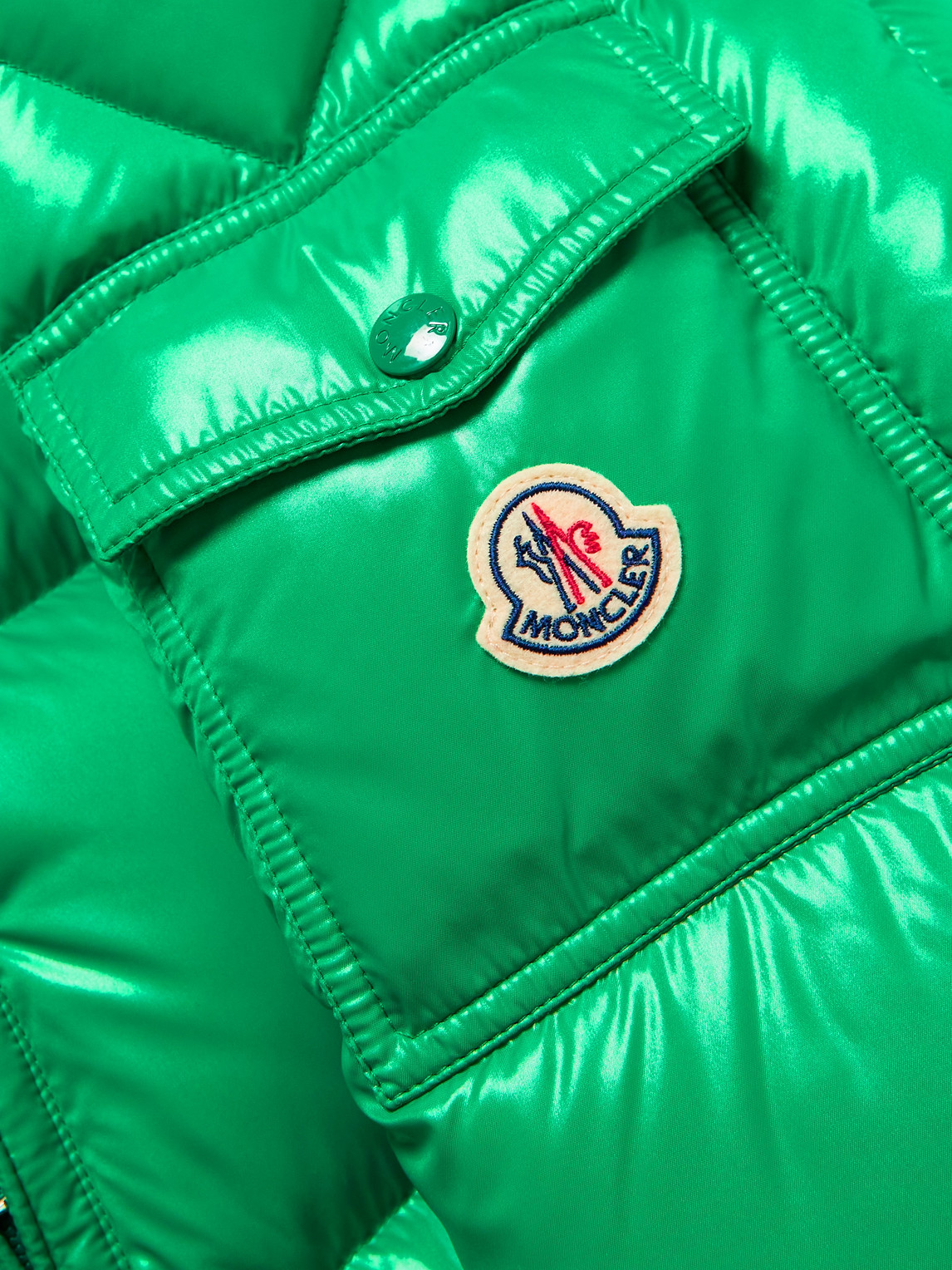 Shop Moncler Ecrins Quilted Shell Hooded Down Jacket In Green