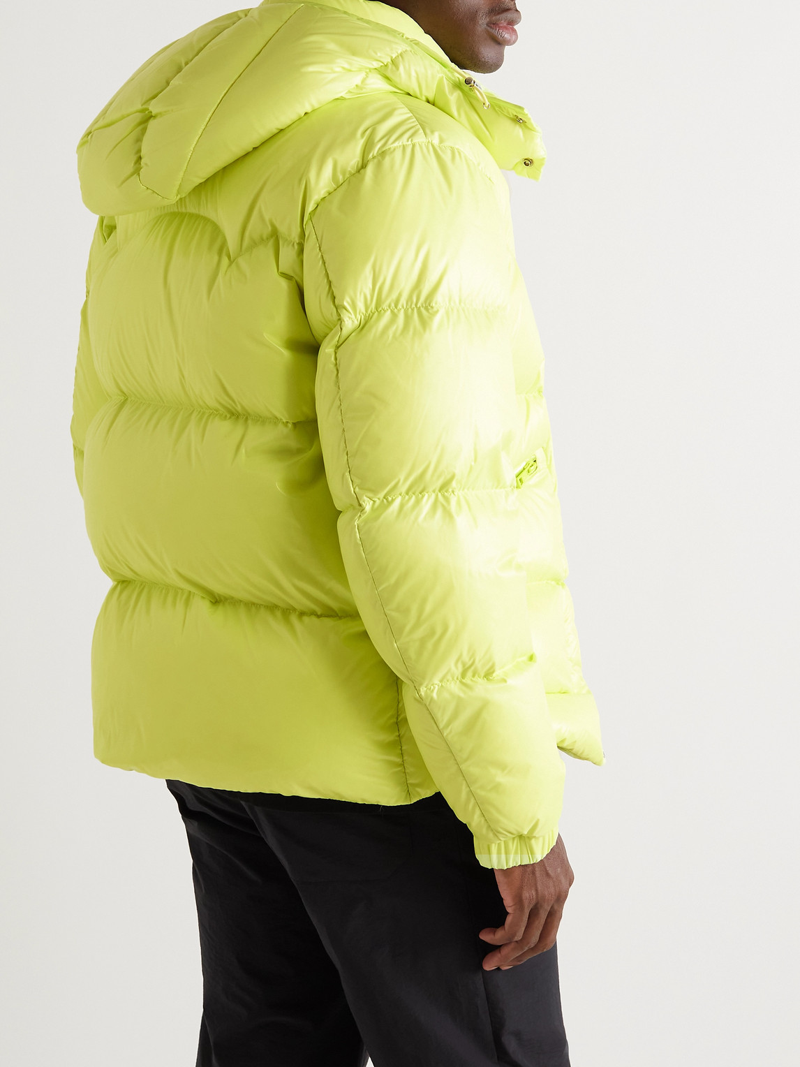 Shop Moncler Coutard Quilted Glossed-shell Hooded Down Jacket In Yellow