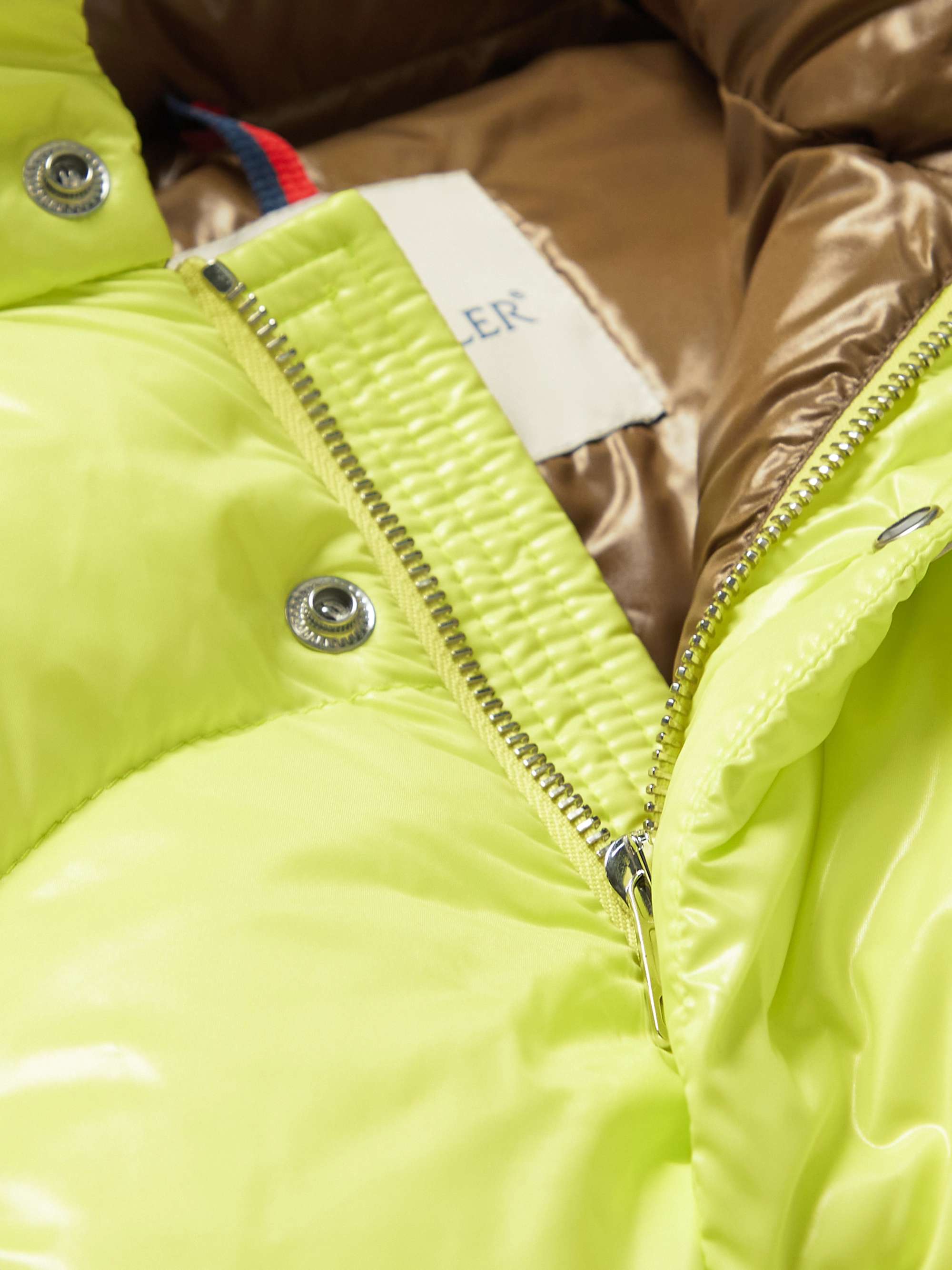 MONCLER Coutard Quilted Glossed-Shell Hooded Down Jacket