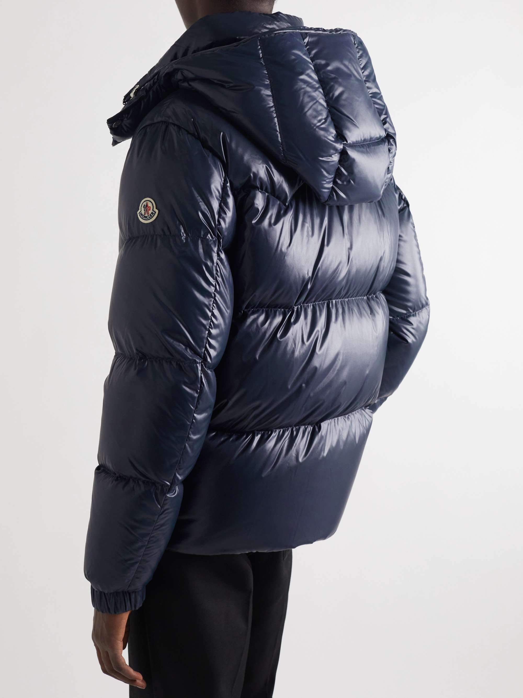 MONCLER Coutard Quilted Glossed-Shell Hooded Down Jacket
