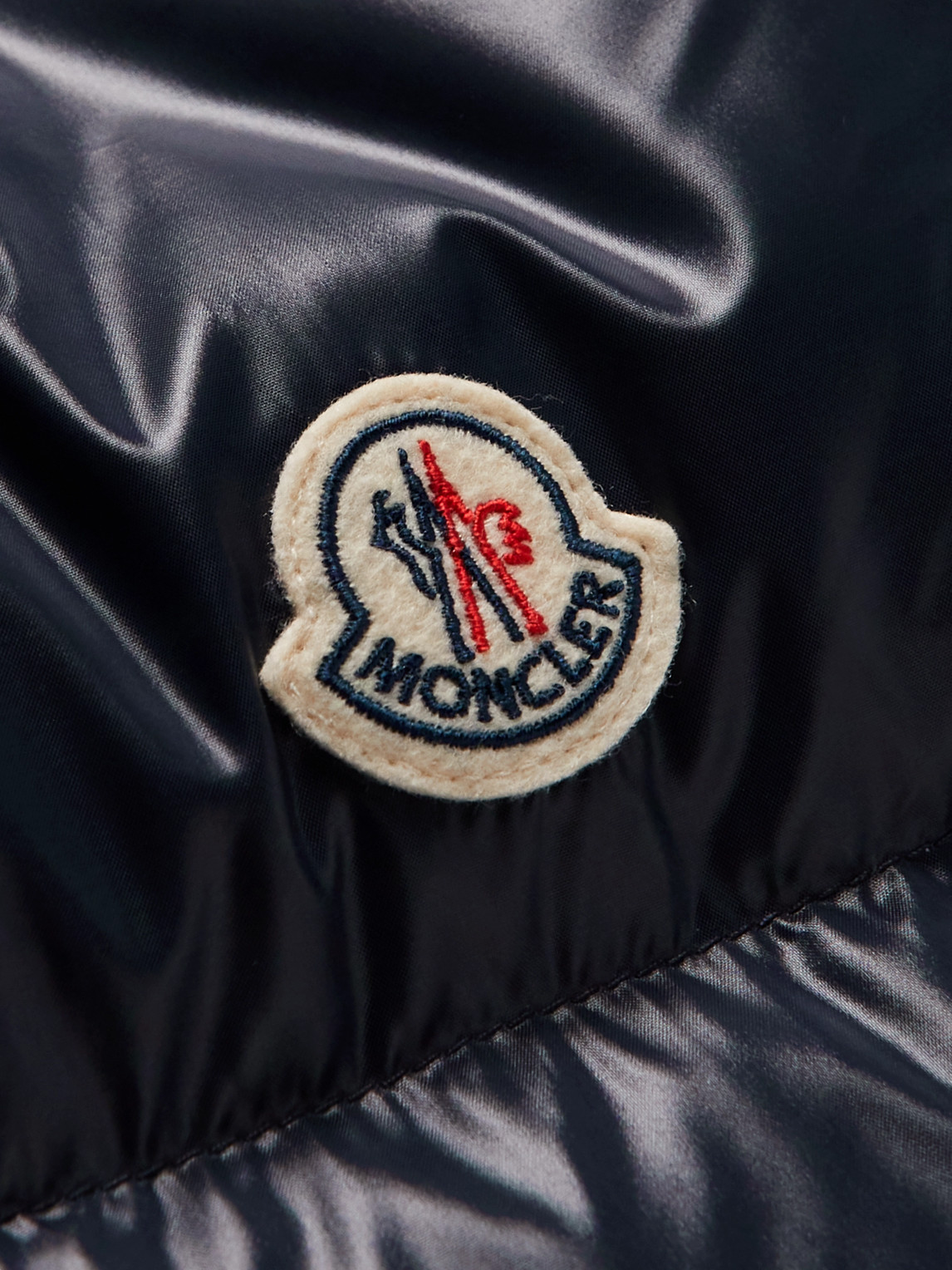 MONCLER COUTARD QUILTED GLOSSED-SHELL HOODED DOWN JACKET