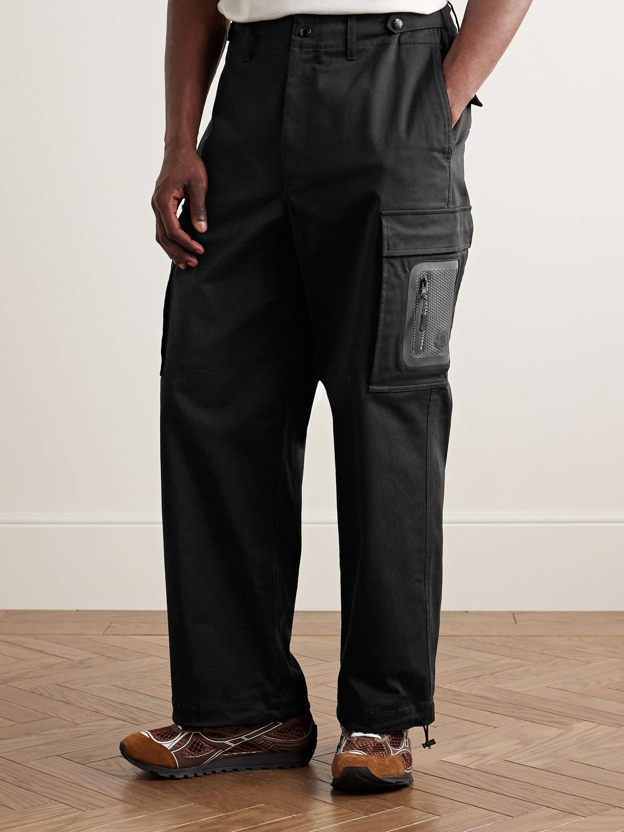 MONCLER Cotton-Blend Twill Cargo Trousers