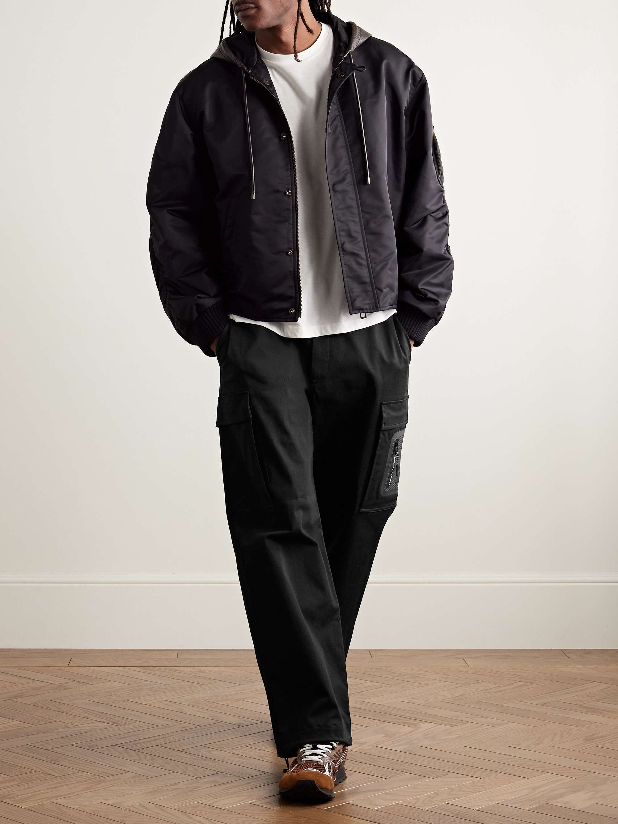 MONCLER Cotton-Blend Twill Cargo Trousers