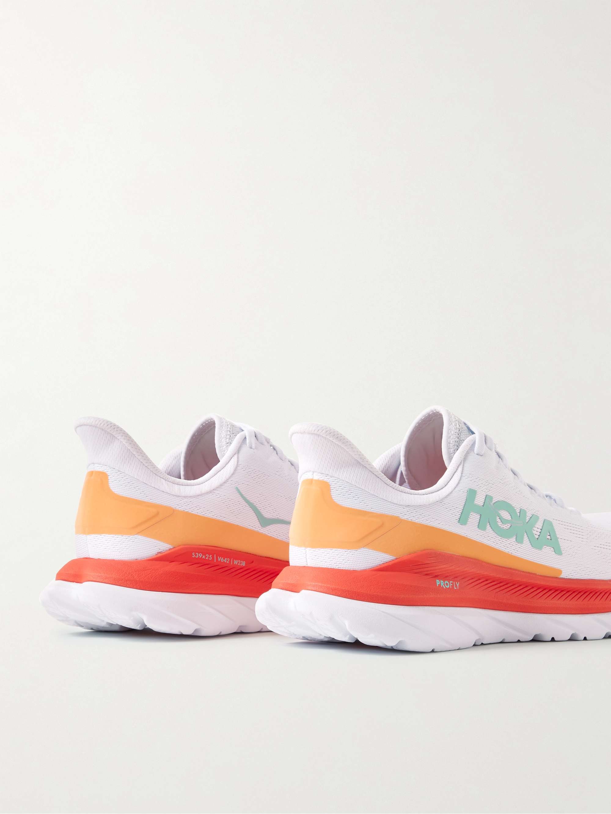 HOKA Mach 4 Rubber-Trimmed Mesh Running Sneakers