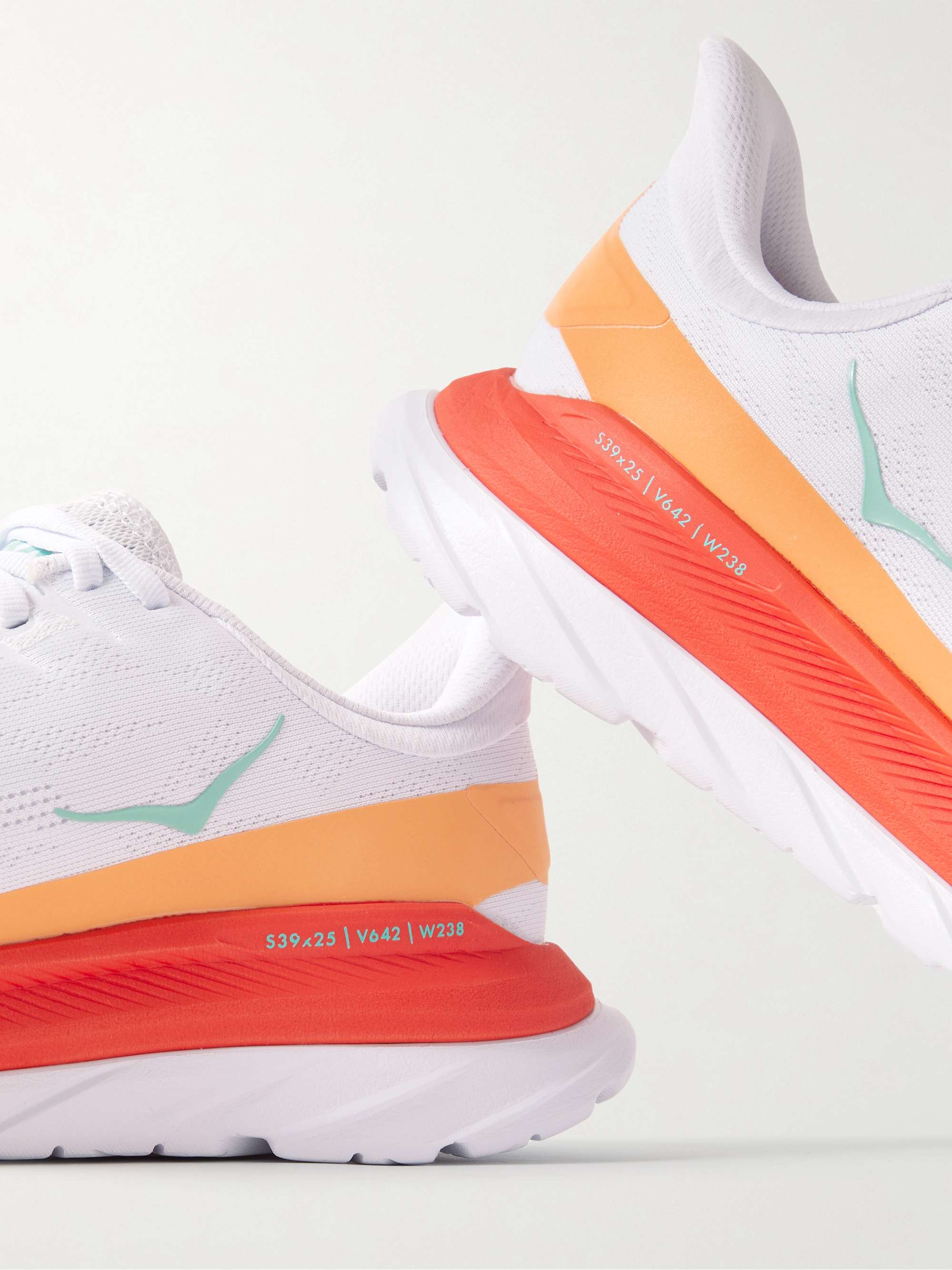 HOKA Mach 4 Rubber-Trimmed Mesh Running Sneakers