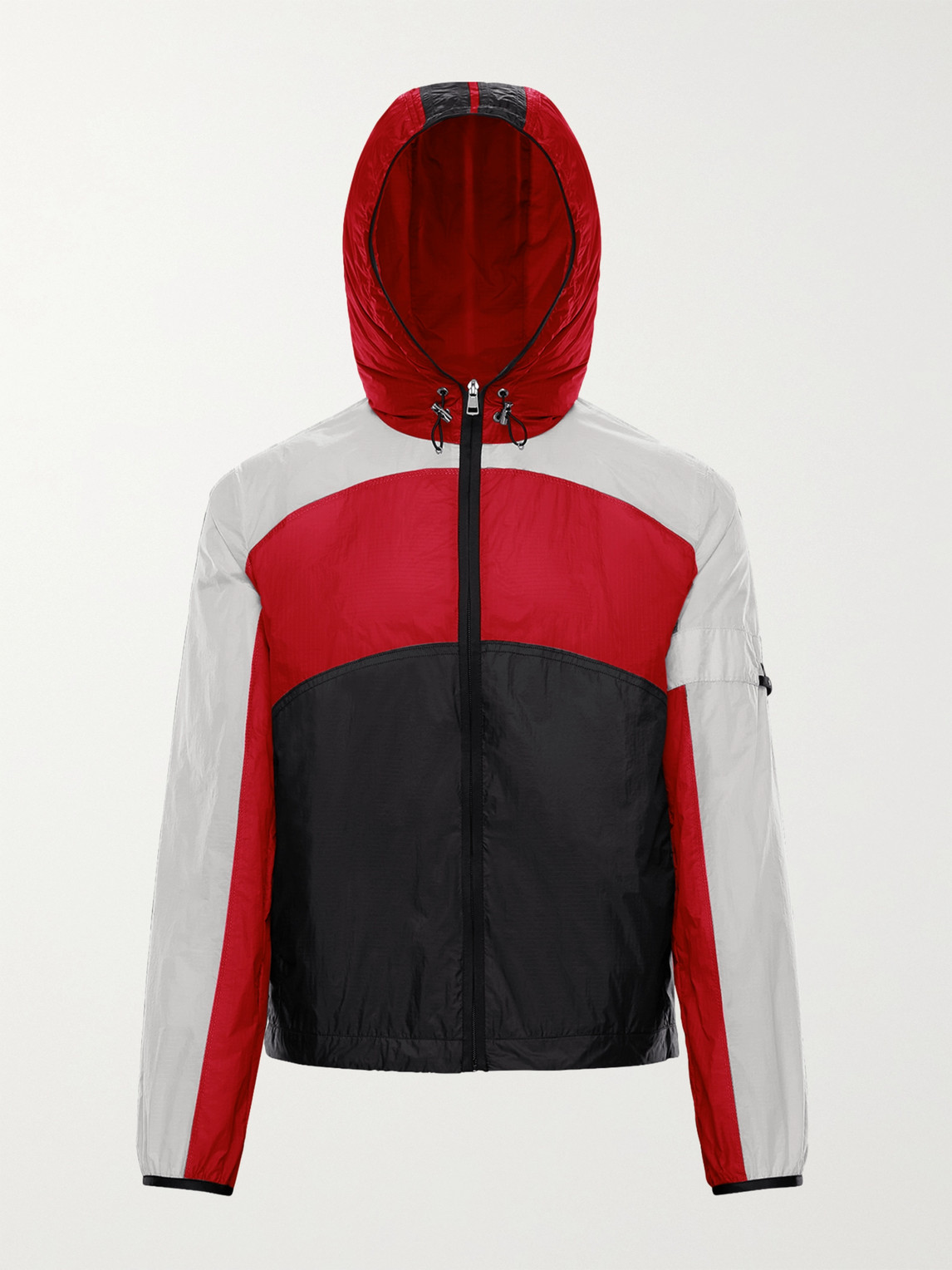Shop Moncler Genius 5 Moncler Craig Green Clonophis Colour-block Nylon-ripstop Hooded Jacket In Red