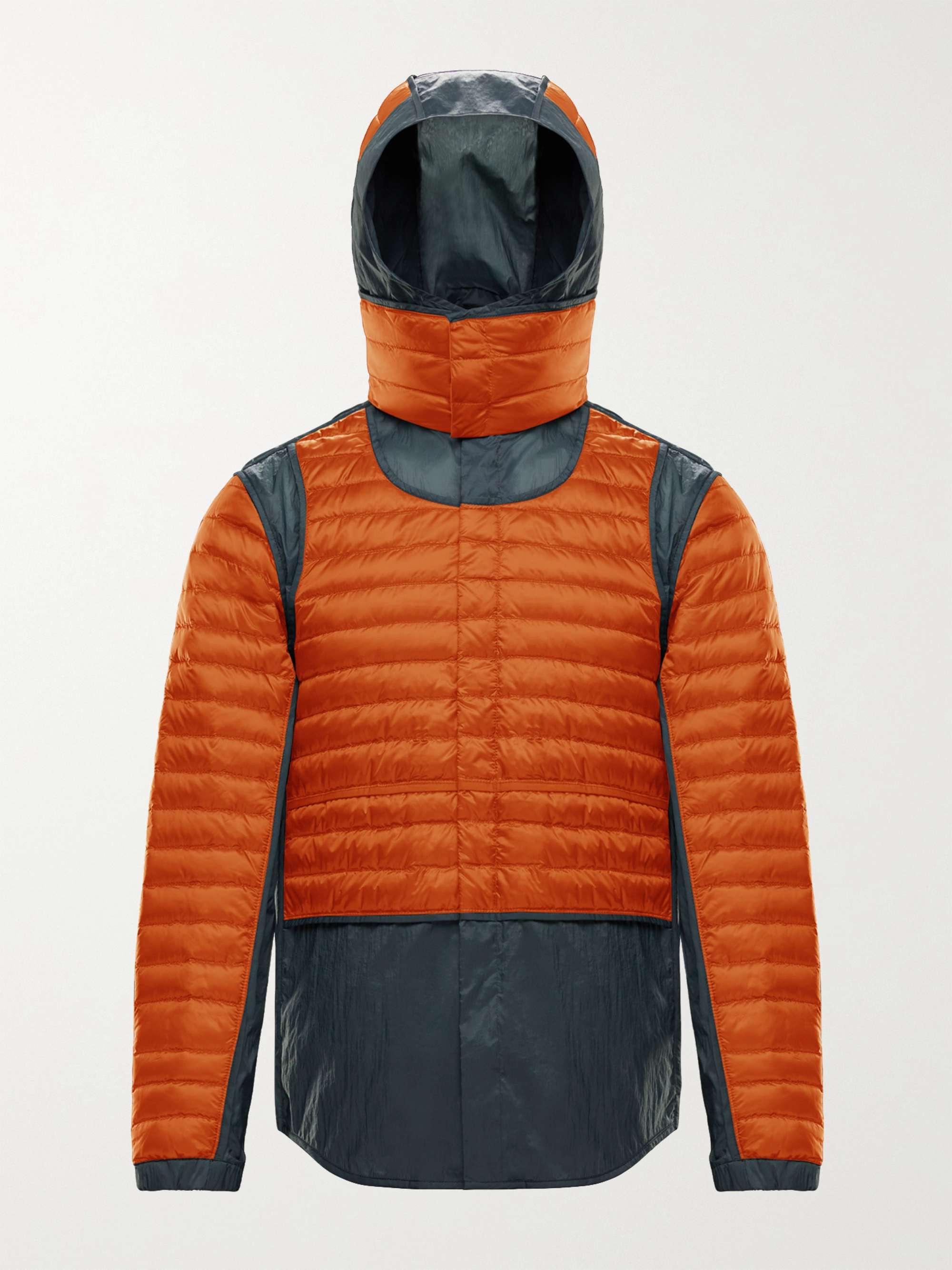MONCLER GENIUS جاكيت ‎5 Moncler Craig Green Chrysemys بقبعة من النايلون وقطع قماشية مبطّن بالزغب