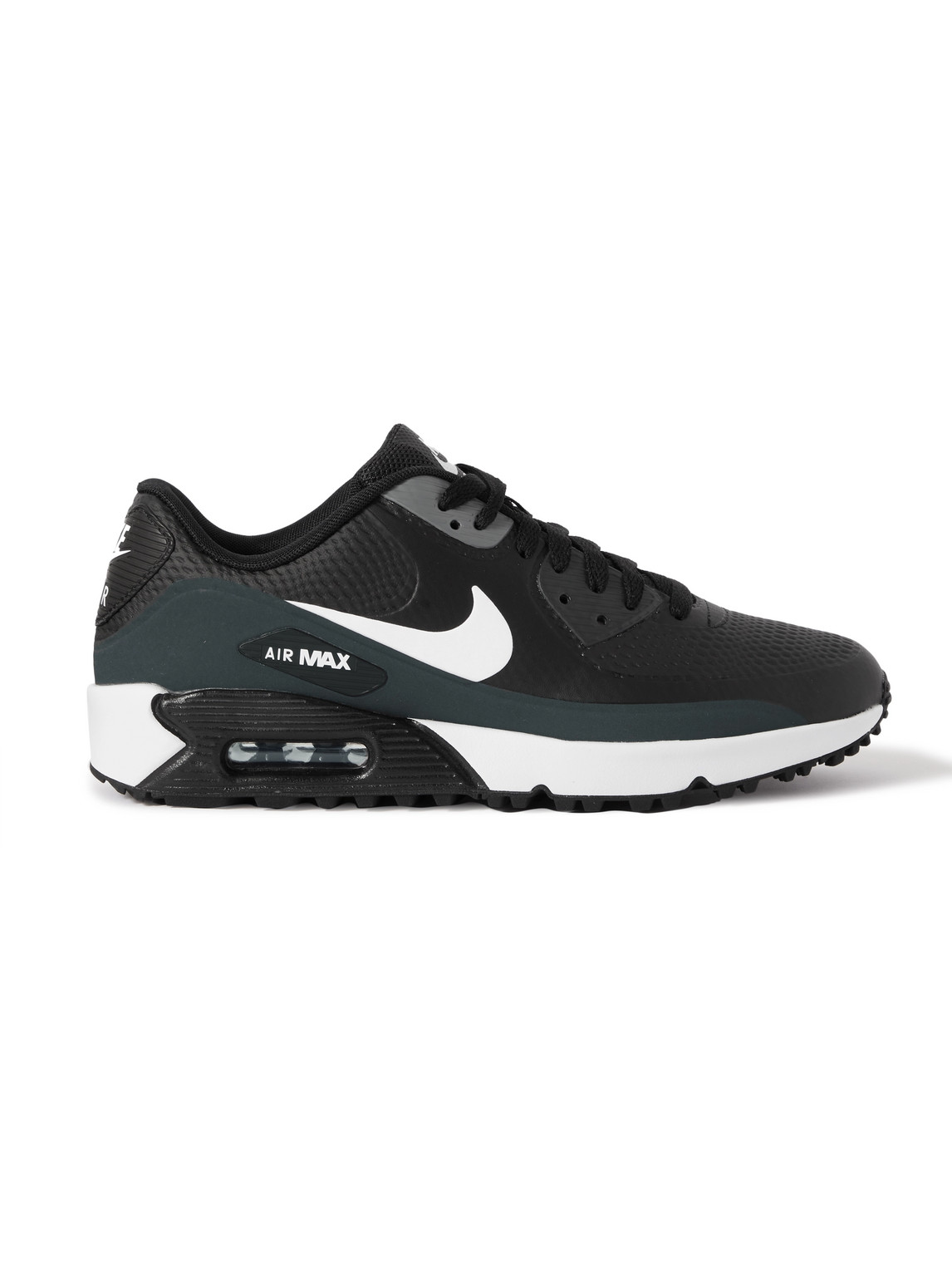 Nike Airmax 90 G Coated-mesh Golf Shoes In Black
