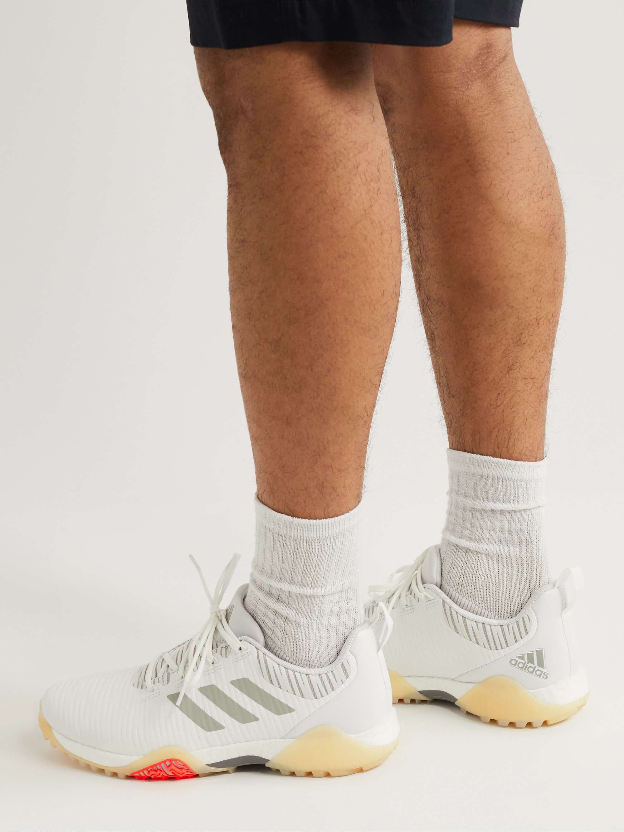 ADIDAS GOLF CodeChaos Faux Leather and Coated-Mesh Golf Shoes