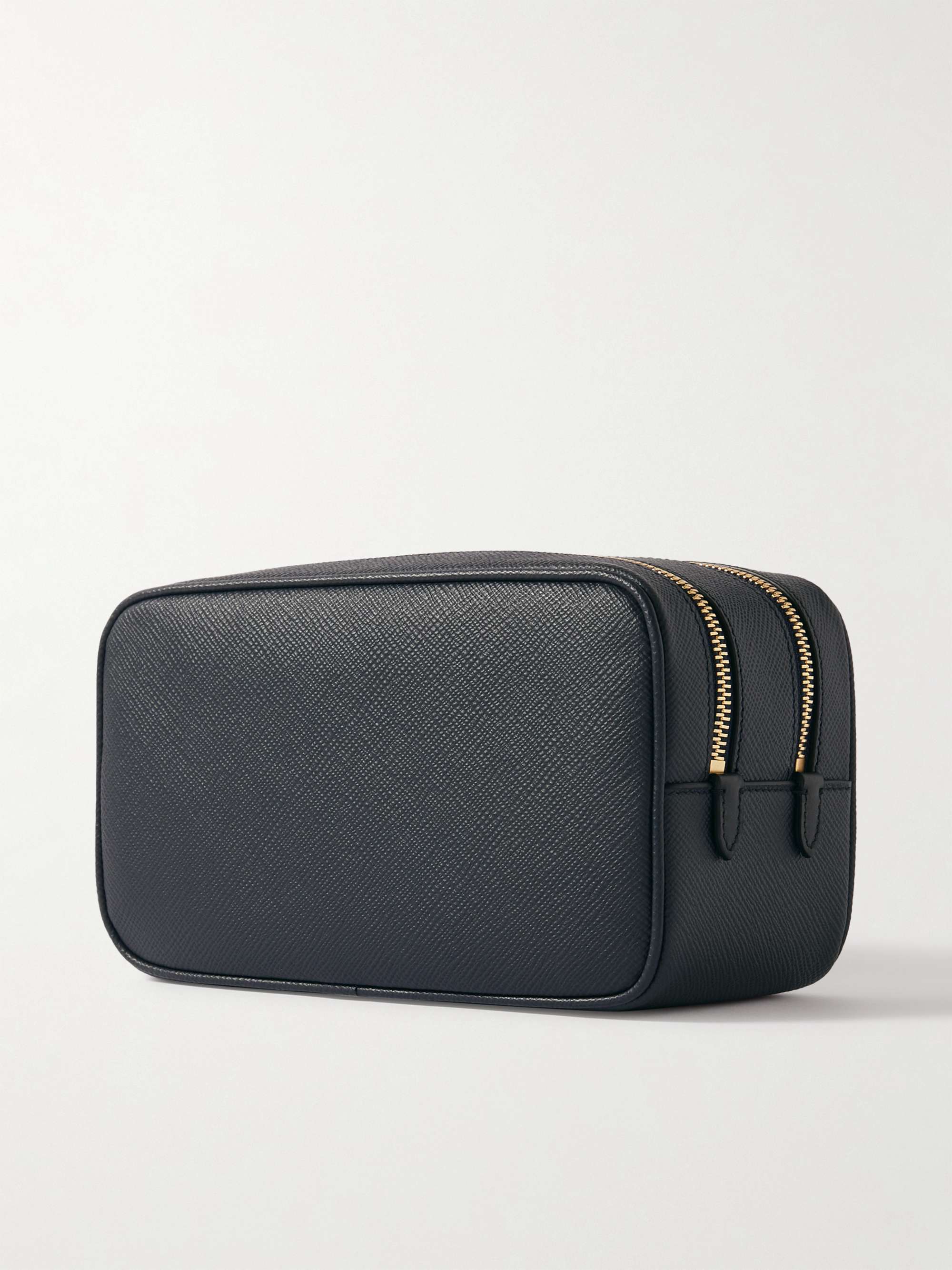 SMYTHSON Panama Cross-Grain Leather Wash Bag