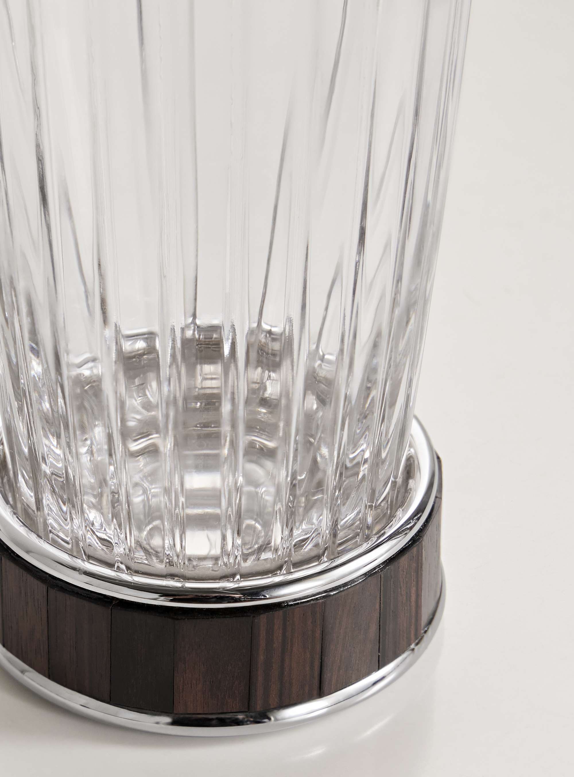 LORENZI MILANO Glass, Ebony and Stainless Steel Cocktail Shaker