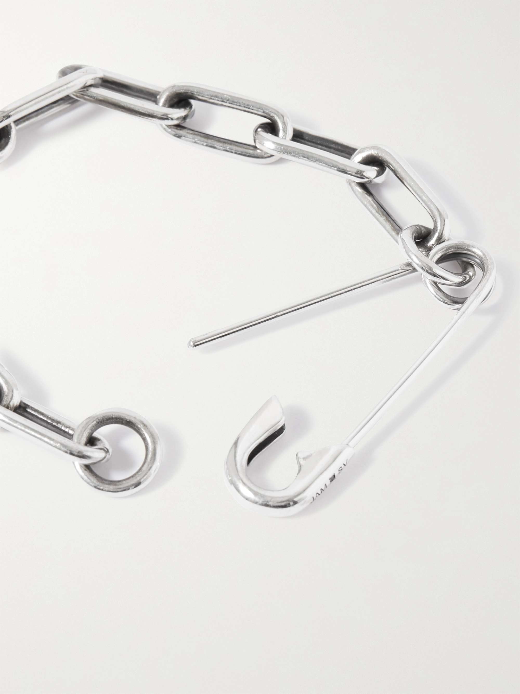 JAM HOMEMADE Safety Pin Sterling Silver Bracelet