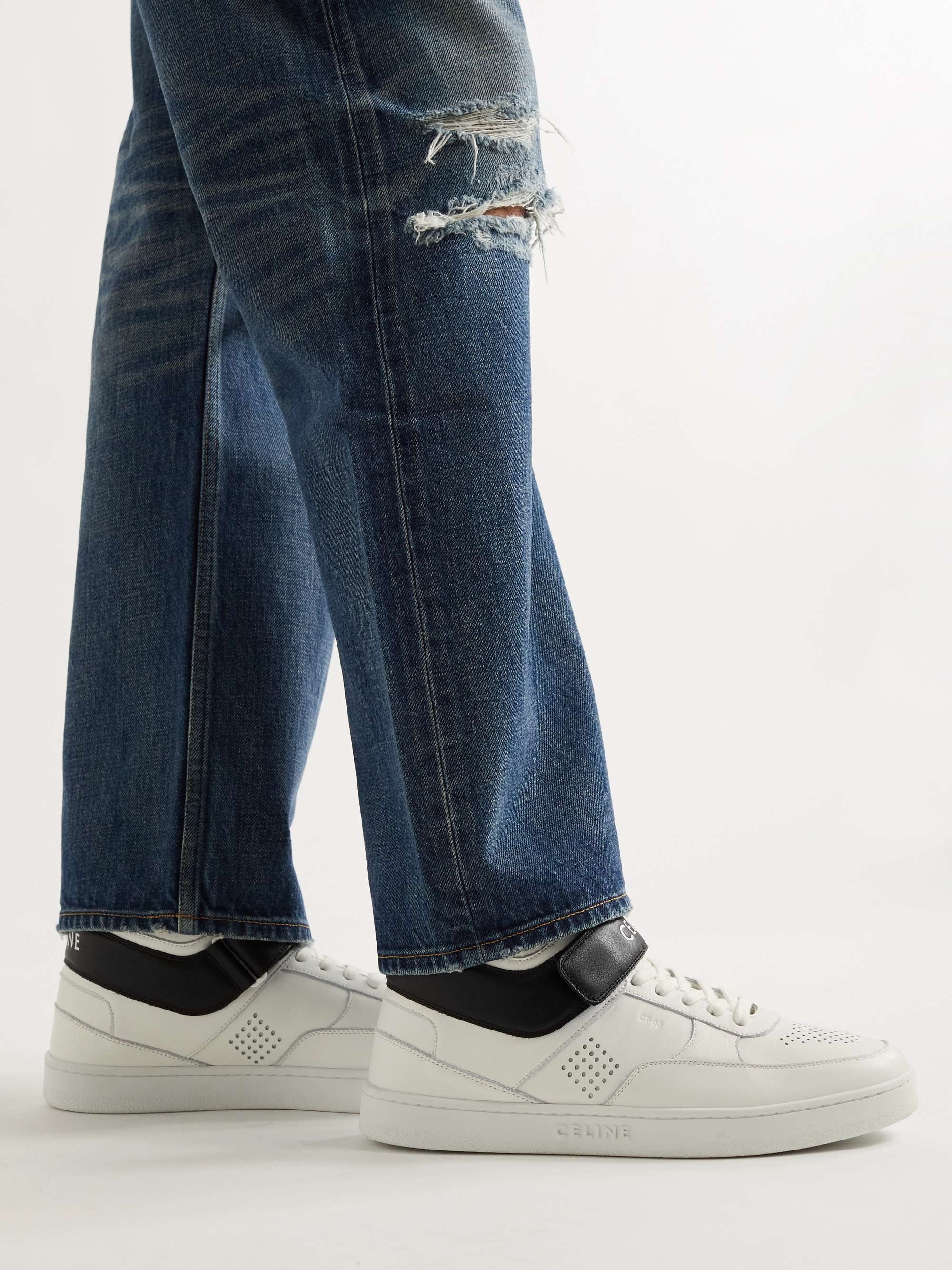 CELINE HOMME Ct-03 Leather High-Top Sneakers