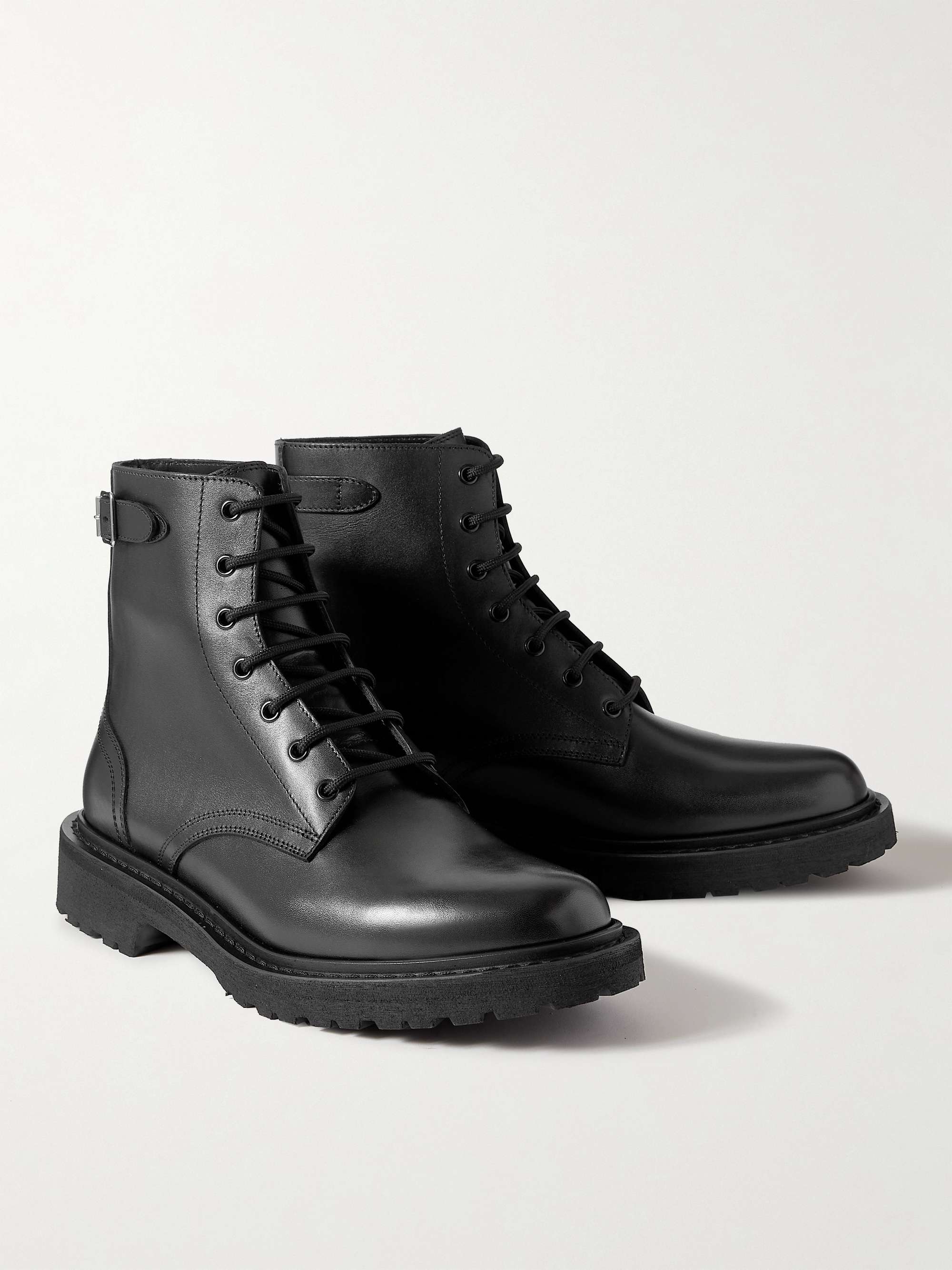 CELINE HOMME Ranger Studded Leather Boots
