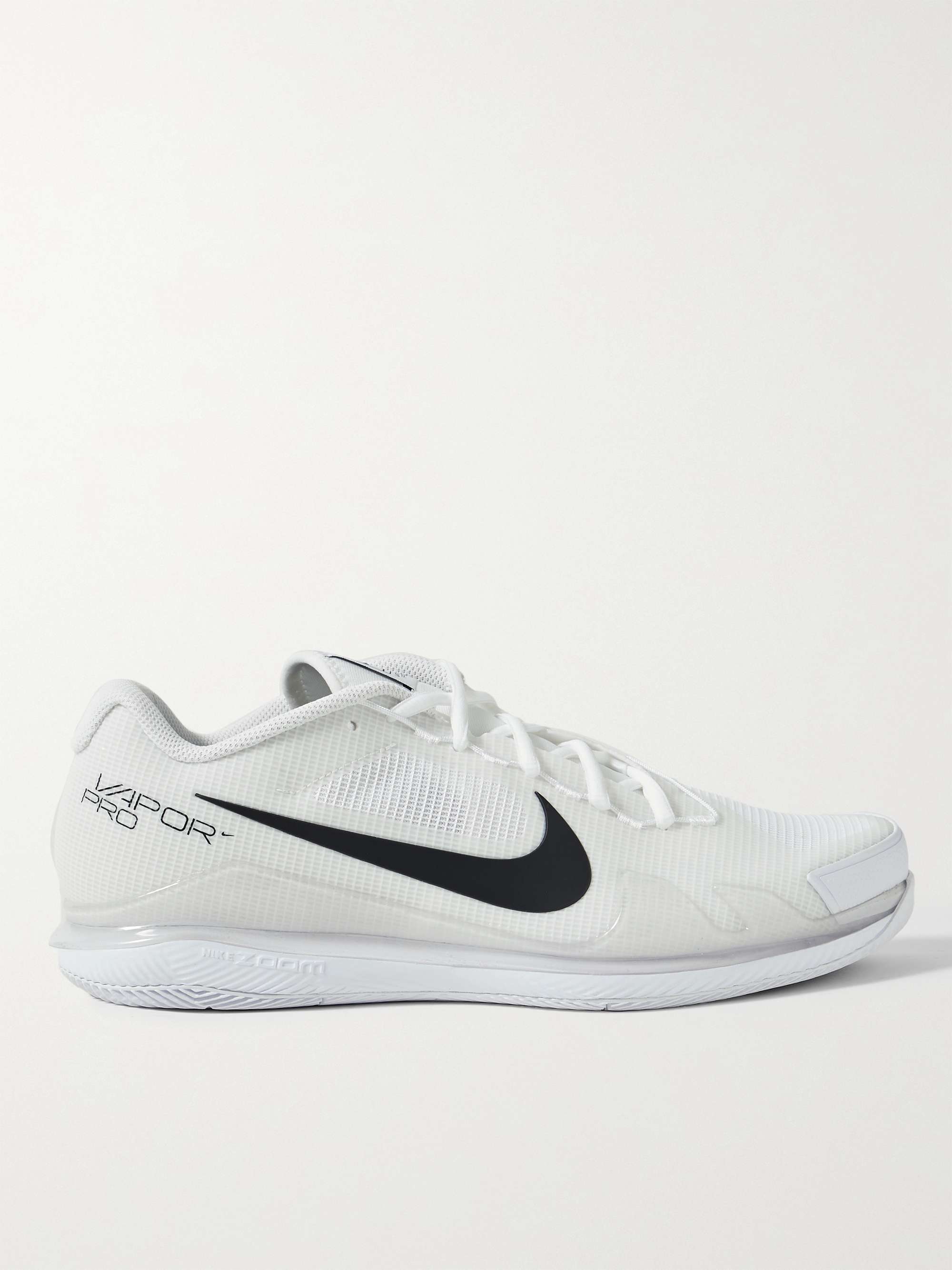 Pretty Ninth home delivery White NikeCourt Air Zoom Vapor Pro Rubber-Trimmed Mesh Tennis Sneakers |  NIKE TENNIS | MR PORTER