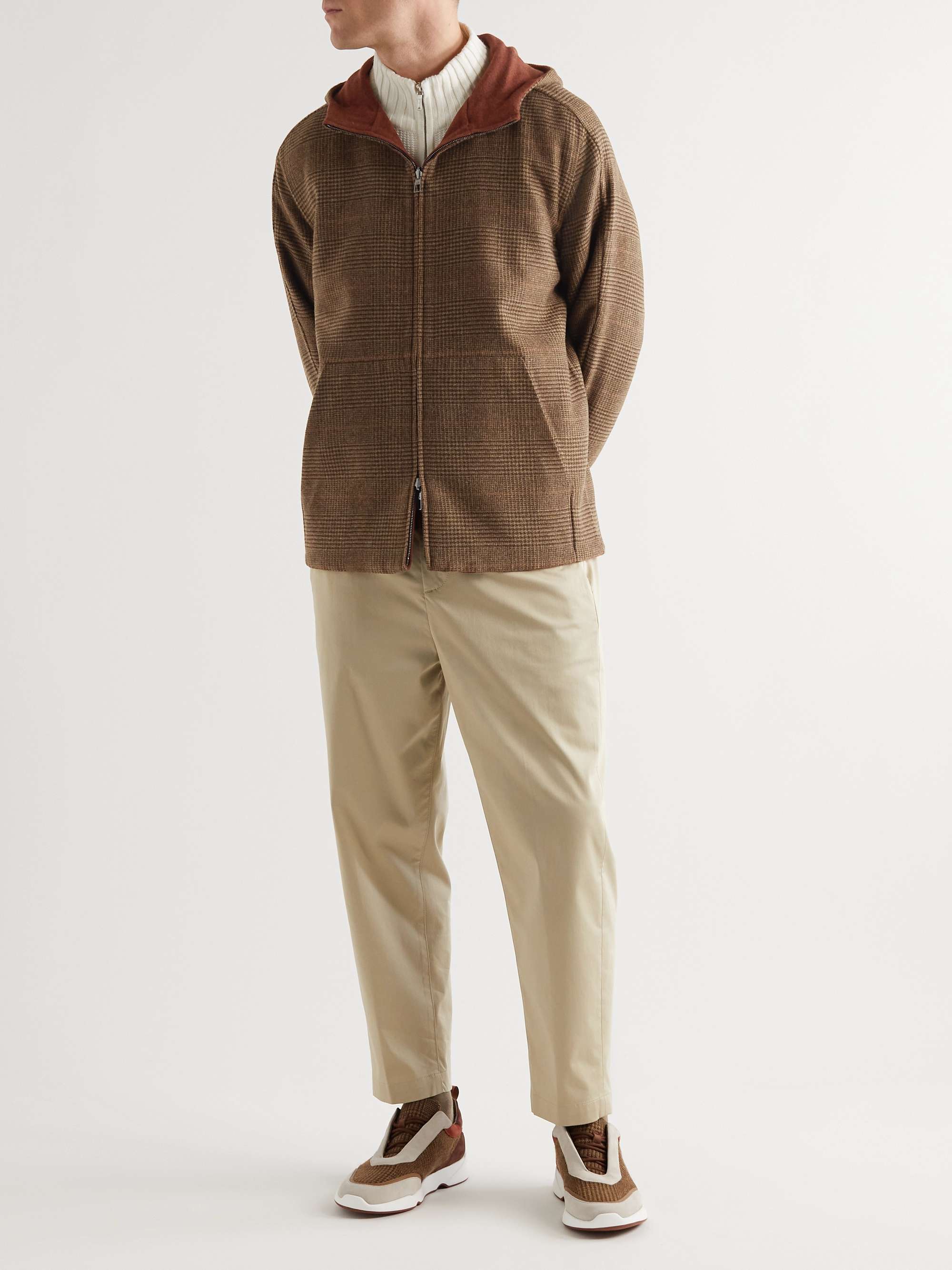 LORO PIANA Haldon Reversible Checked Cashmere Hooded Jacket