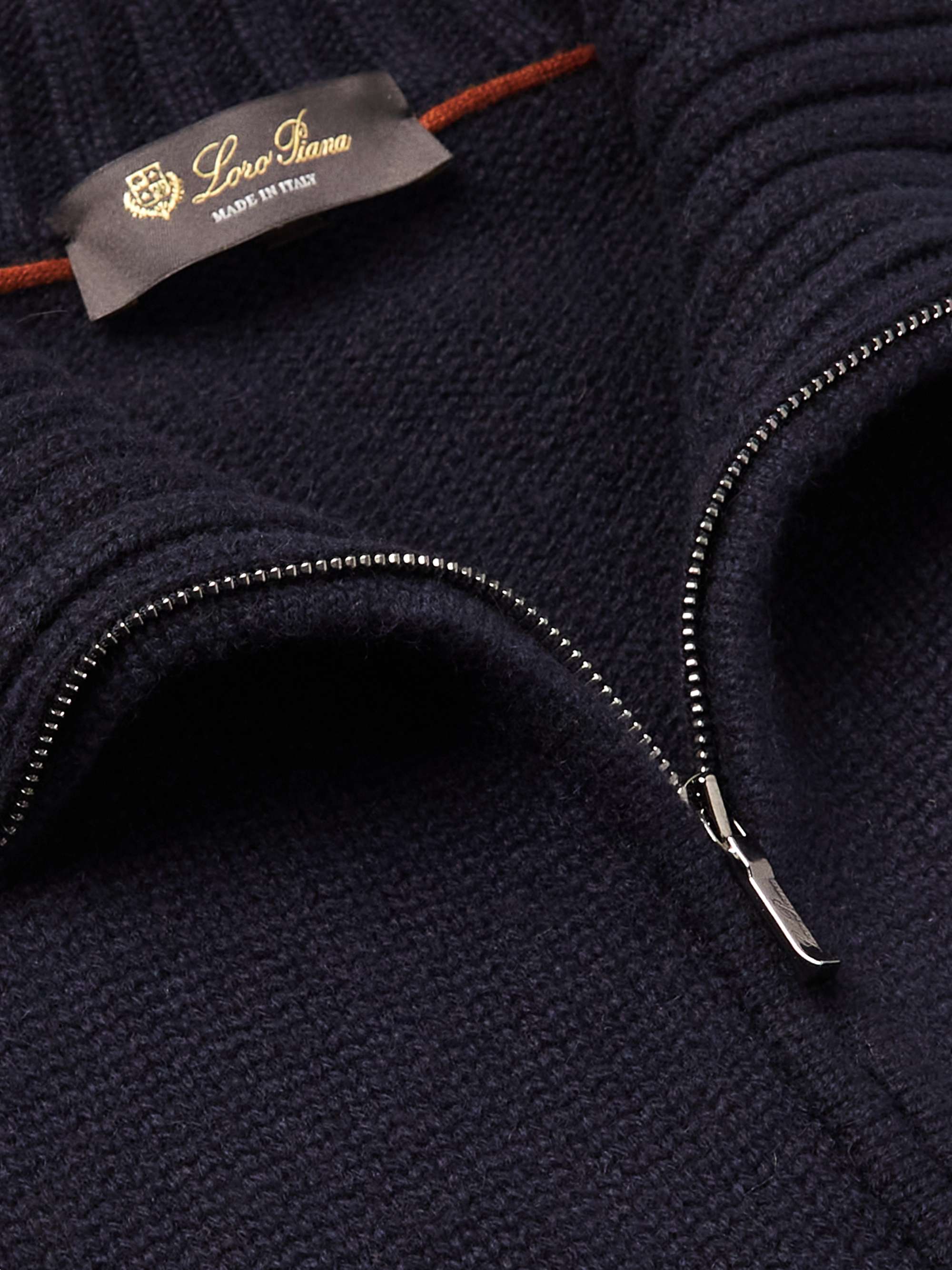 LORO PIANA Grafton Cashmere Half-Zip Sweater