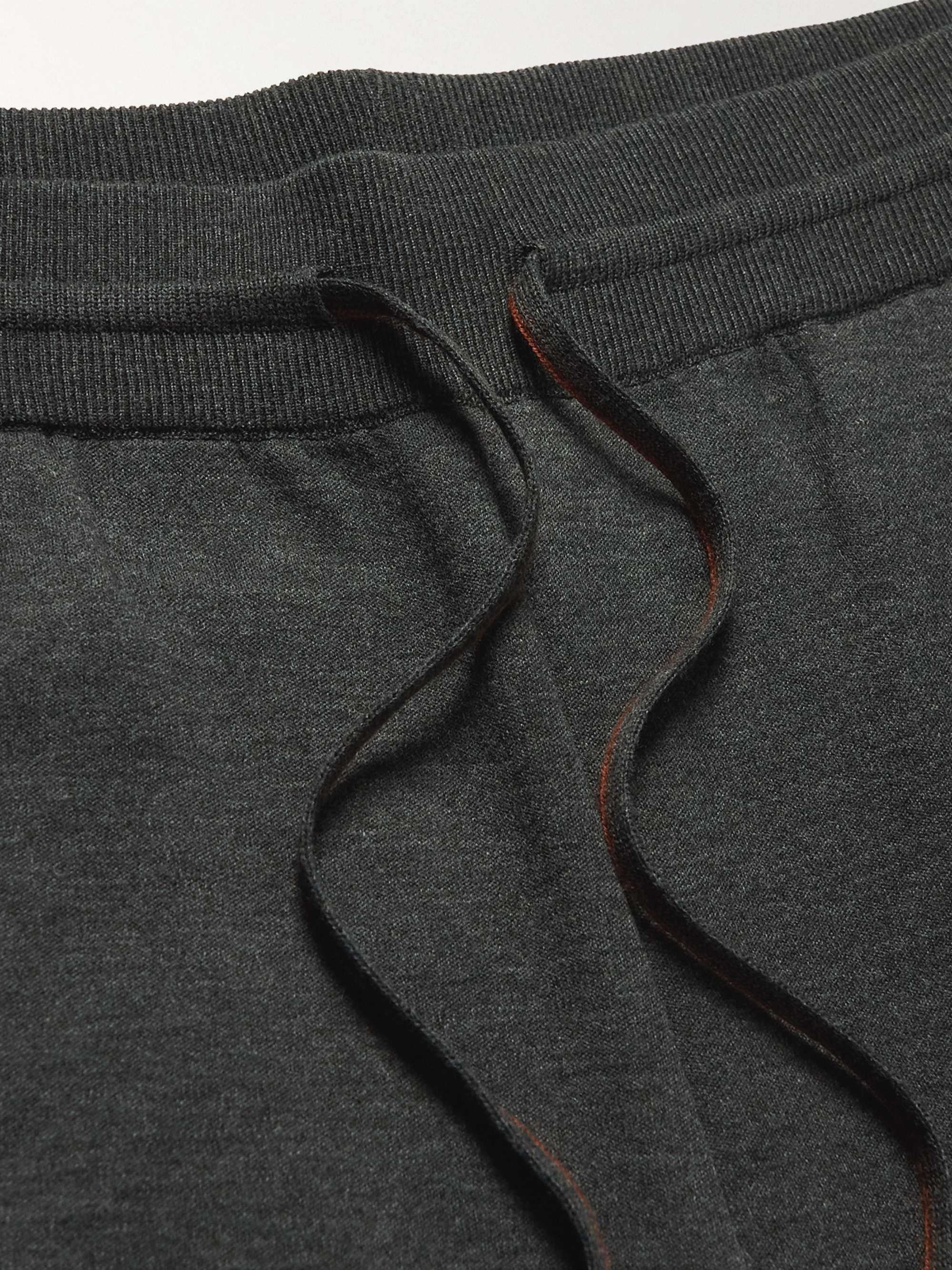 LORO PIANA Tapered Cotton-Blend Jersey Sweatpants