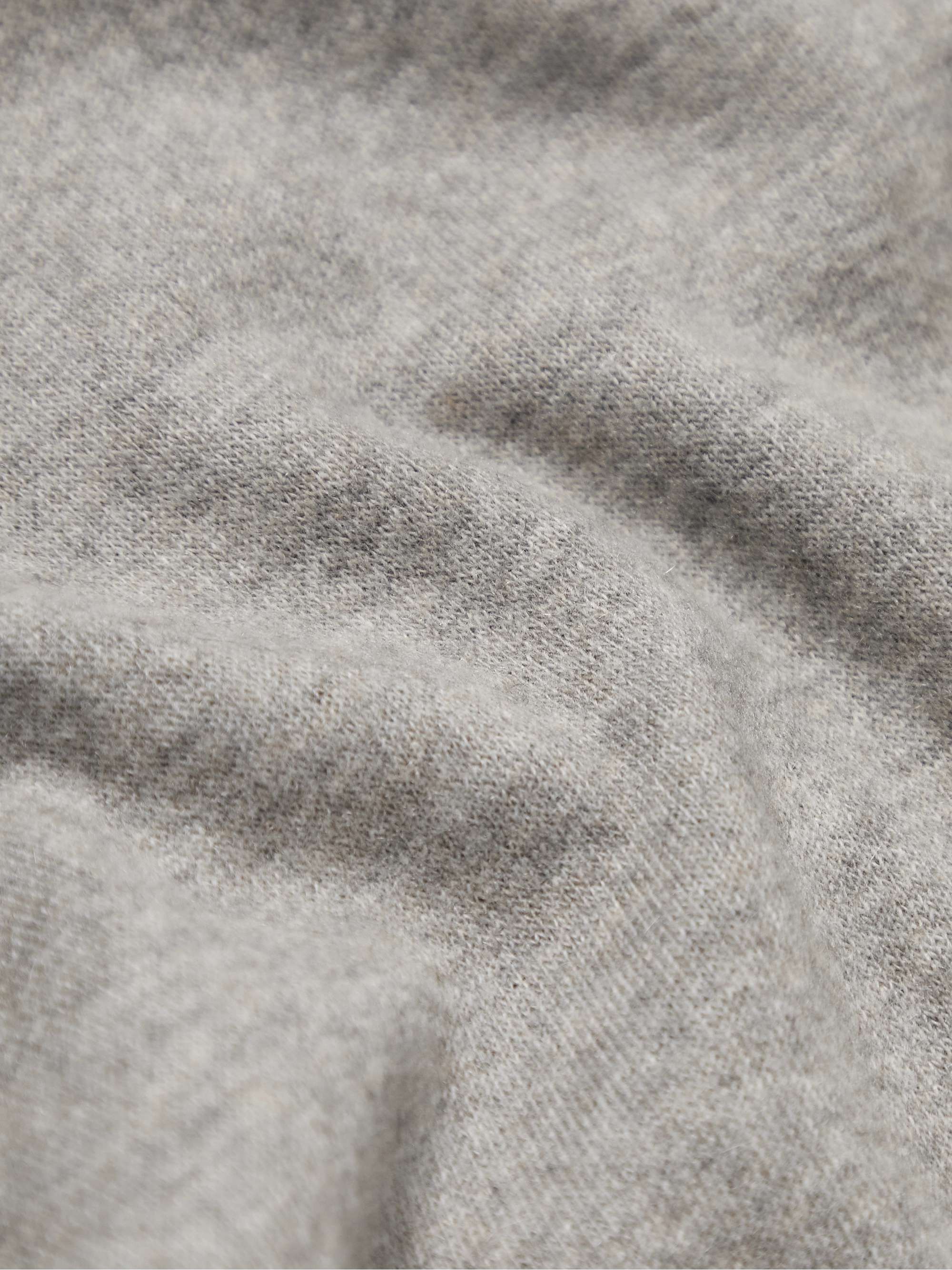 LORO PIANA Suede-Trimmed Cashmere-Blend Zip-Up Cardigan