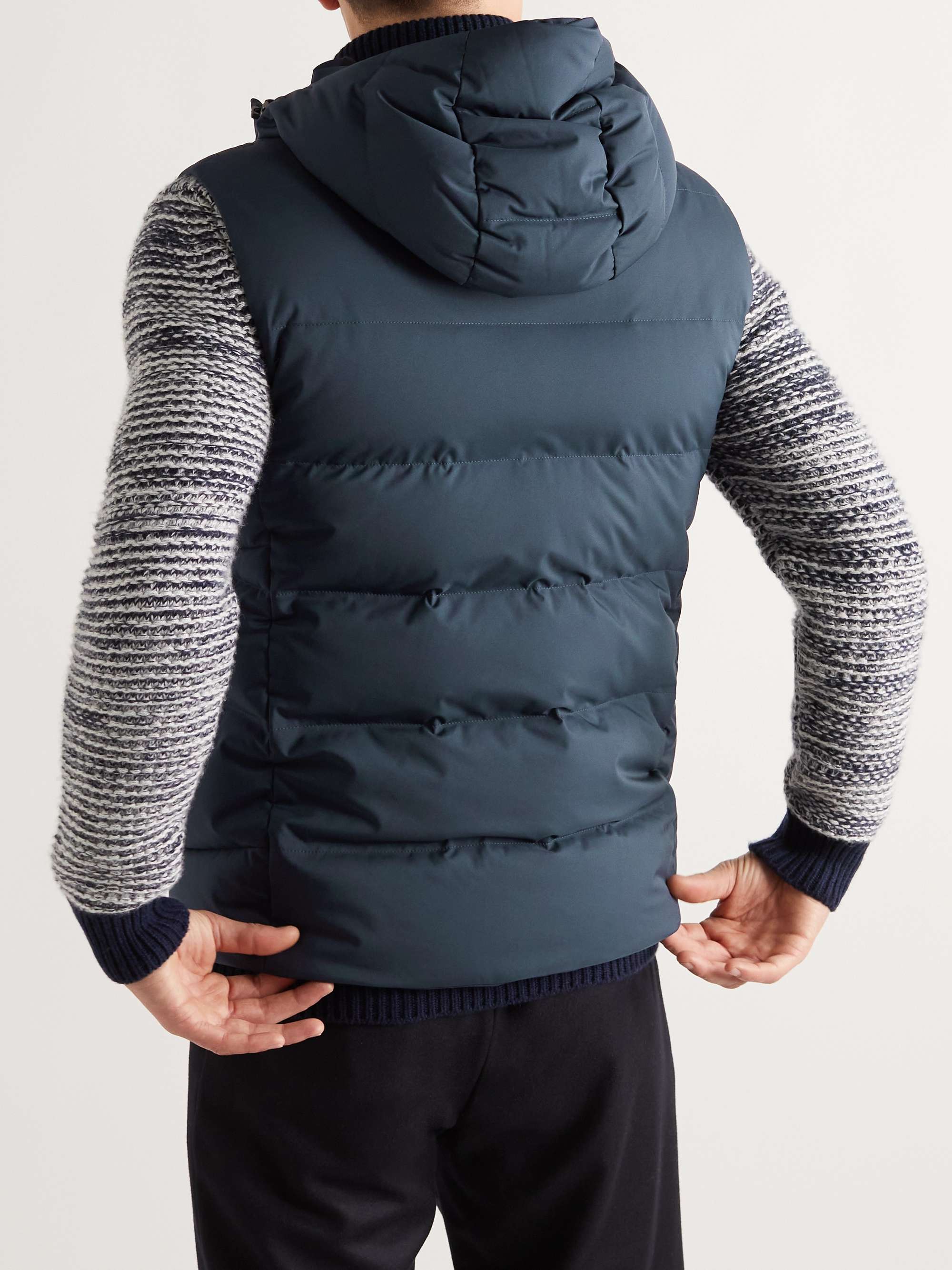 LORO PIANA Fillmore Slim-Fit Quilted Storm System Shell Hooded Down Gilet