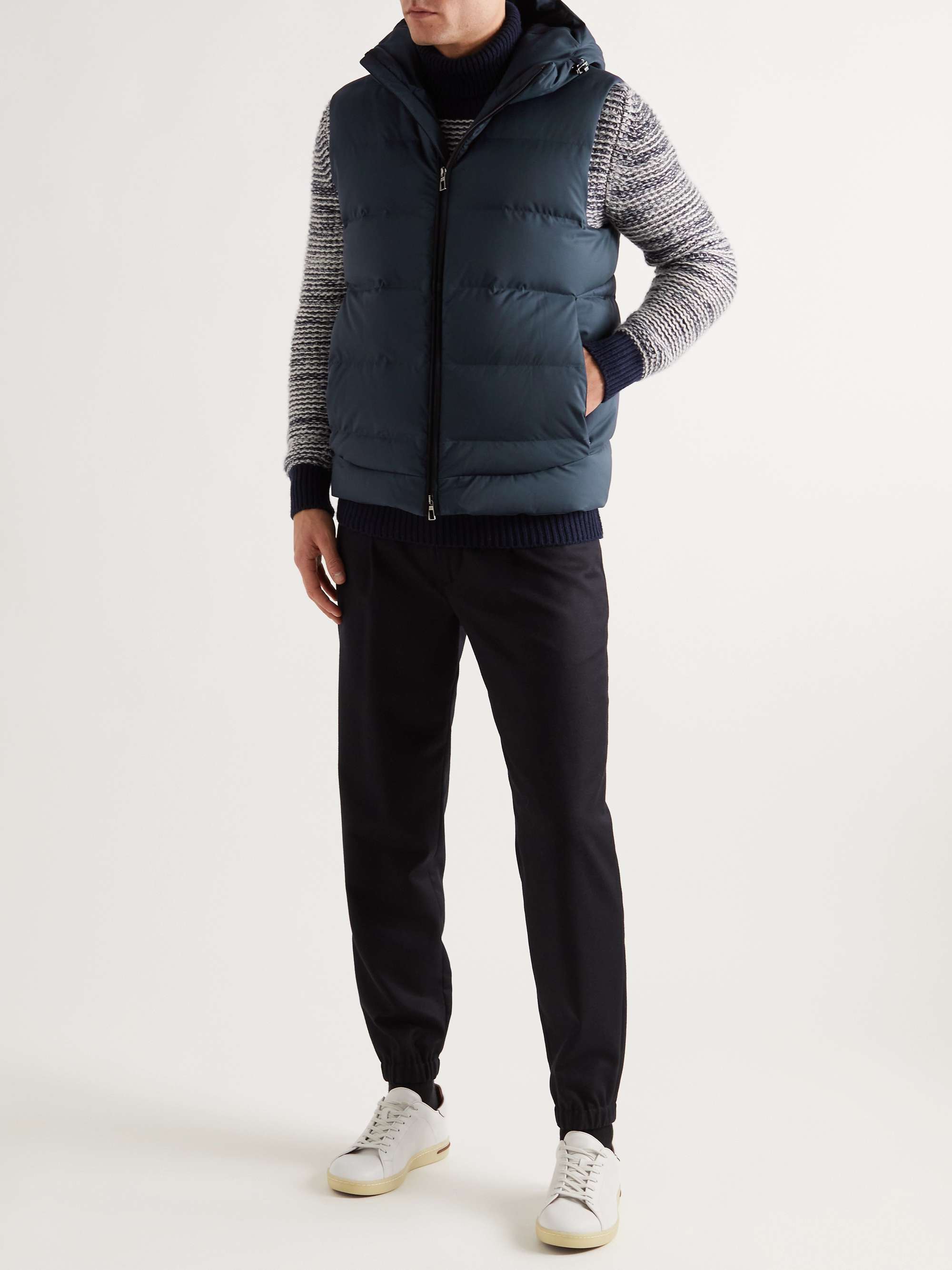 LORO PIANA Fillmore Slim-Fit Quilted Storm System Shell Hooded Down Gilet