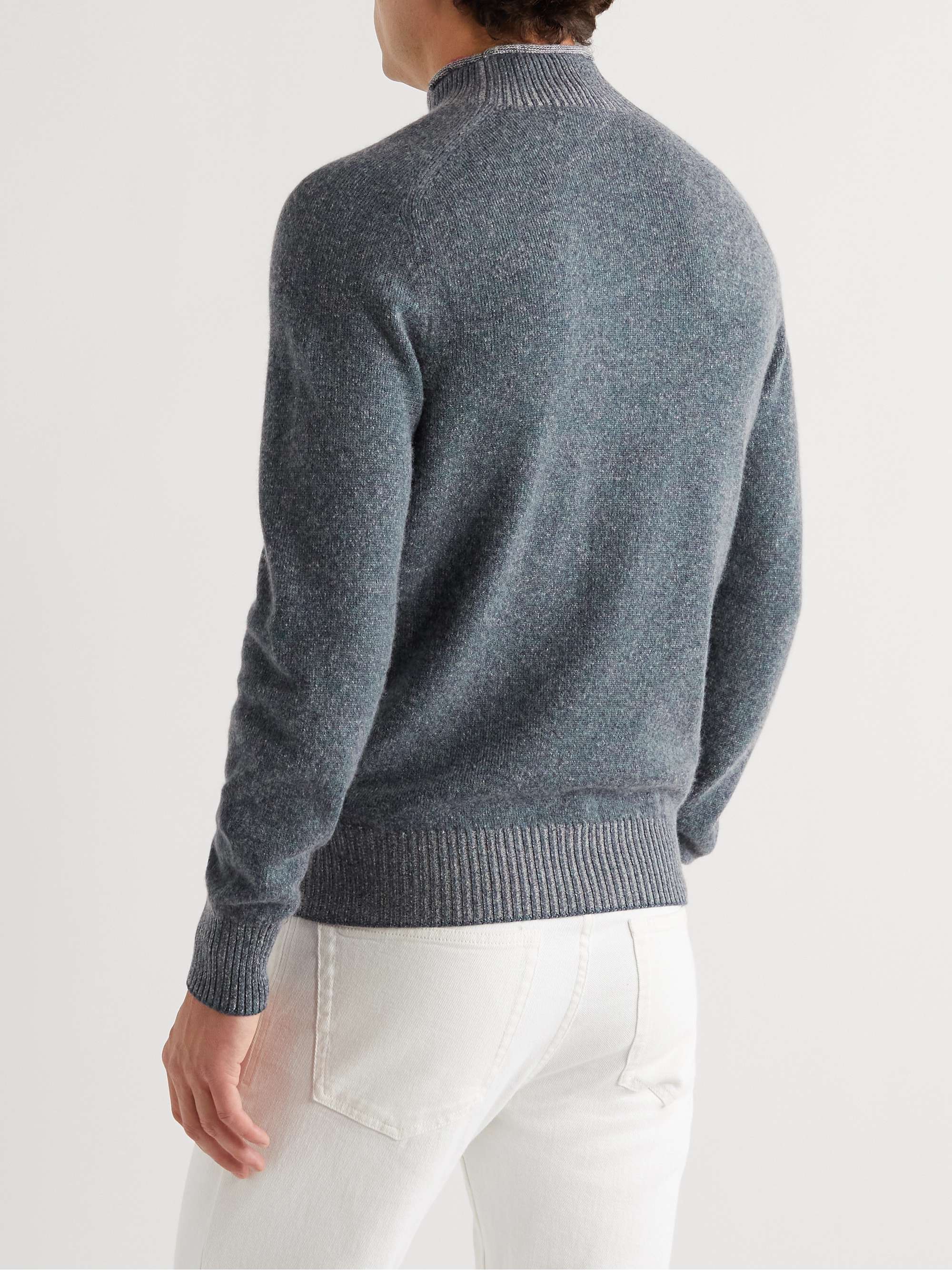 LORO PIANA Slim-Fit Cashmere and Silk-Blend Rollneck Sweater