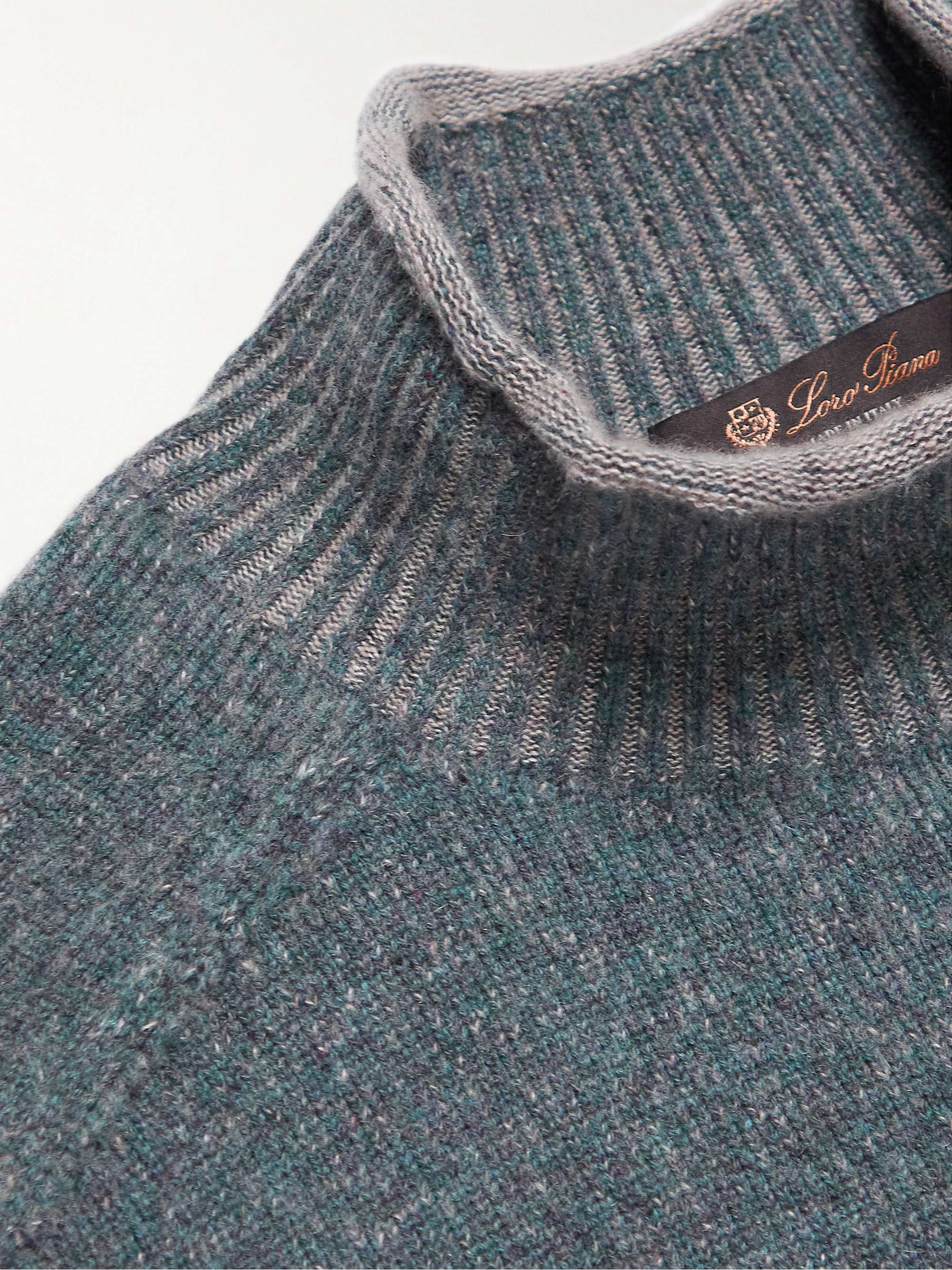 LORO PIANA Slim-Fit Cashmere and Silk-Blend Rollneck Sweater