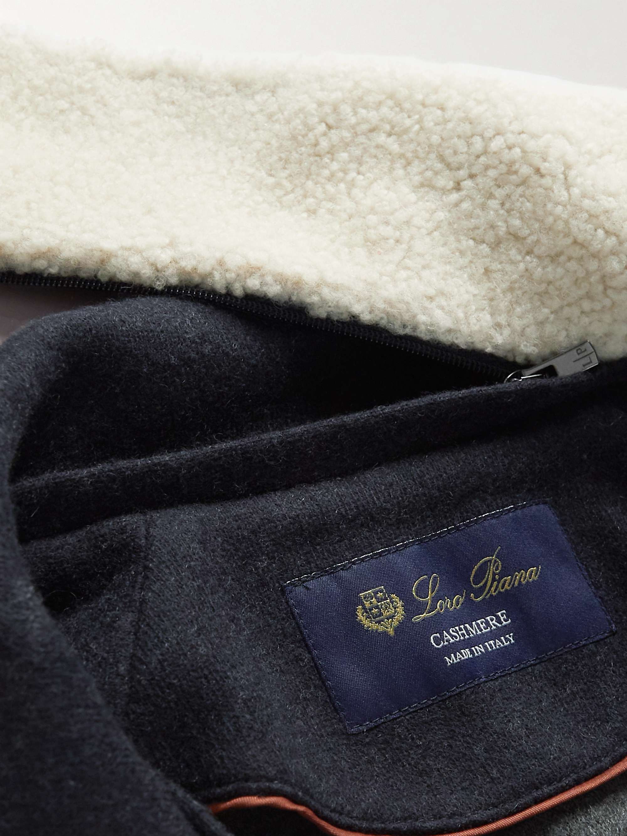 LORO PIANA Icer Shearling-Trimmed Cashmere-Blend Jacket