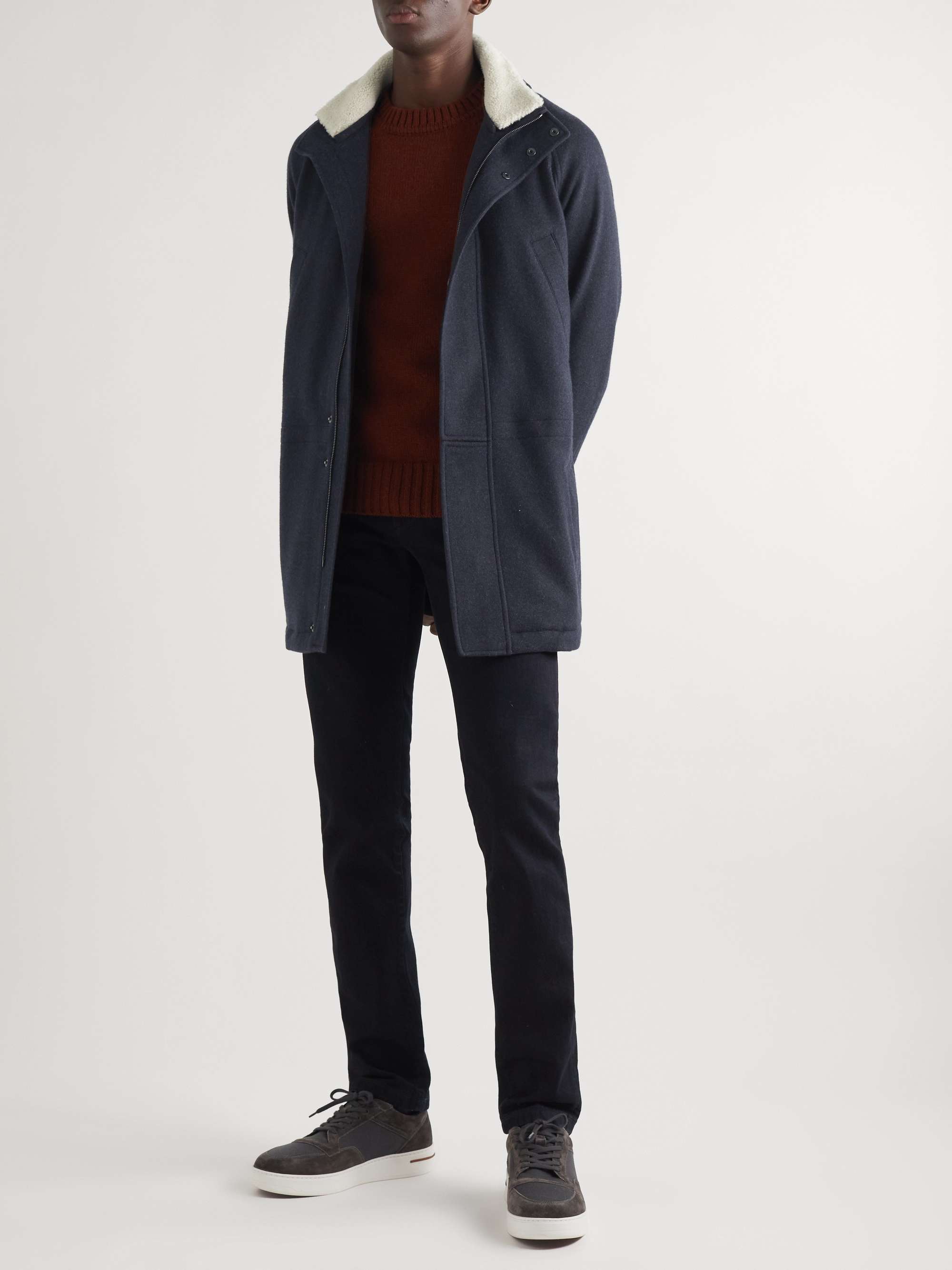 LORO PIANA Icer Shearling-Trimmed Cashmere-Blend Jacket