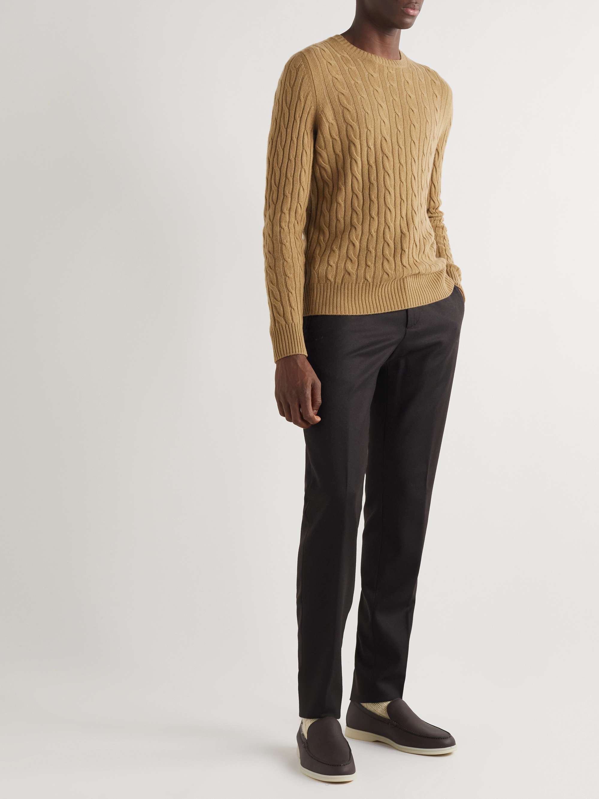LORO PIANA Cable-Knit Baby Cashmere Sweater