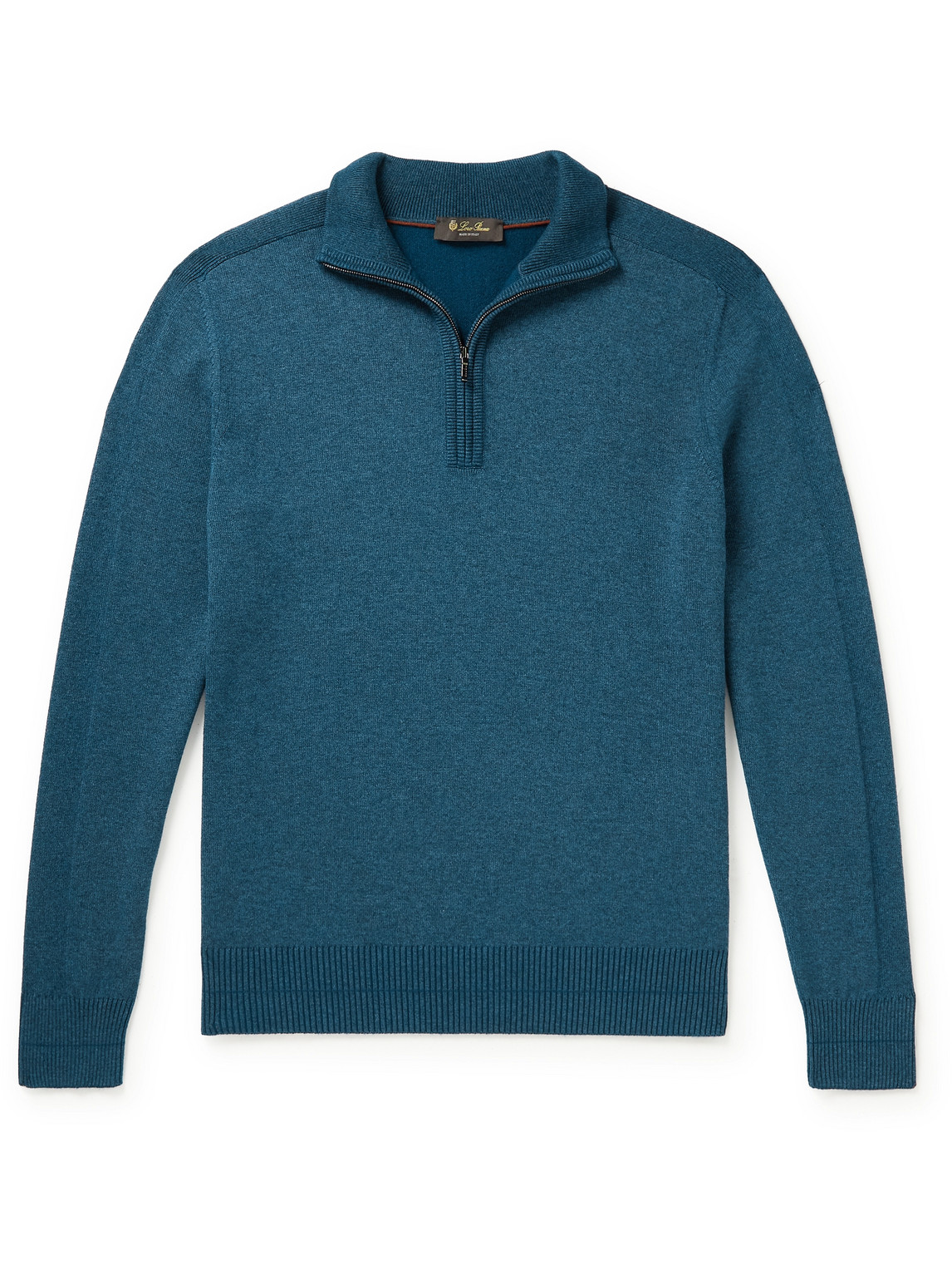 Half-Zip Cashmere and Silk-Blend Sweater