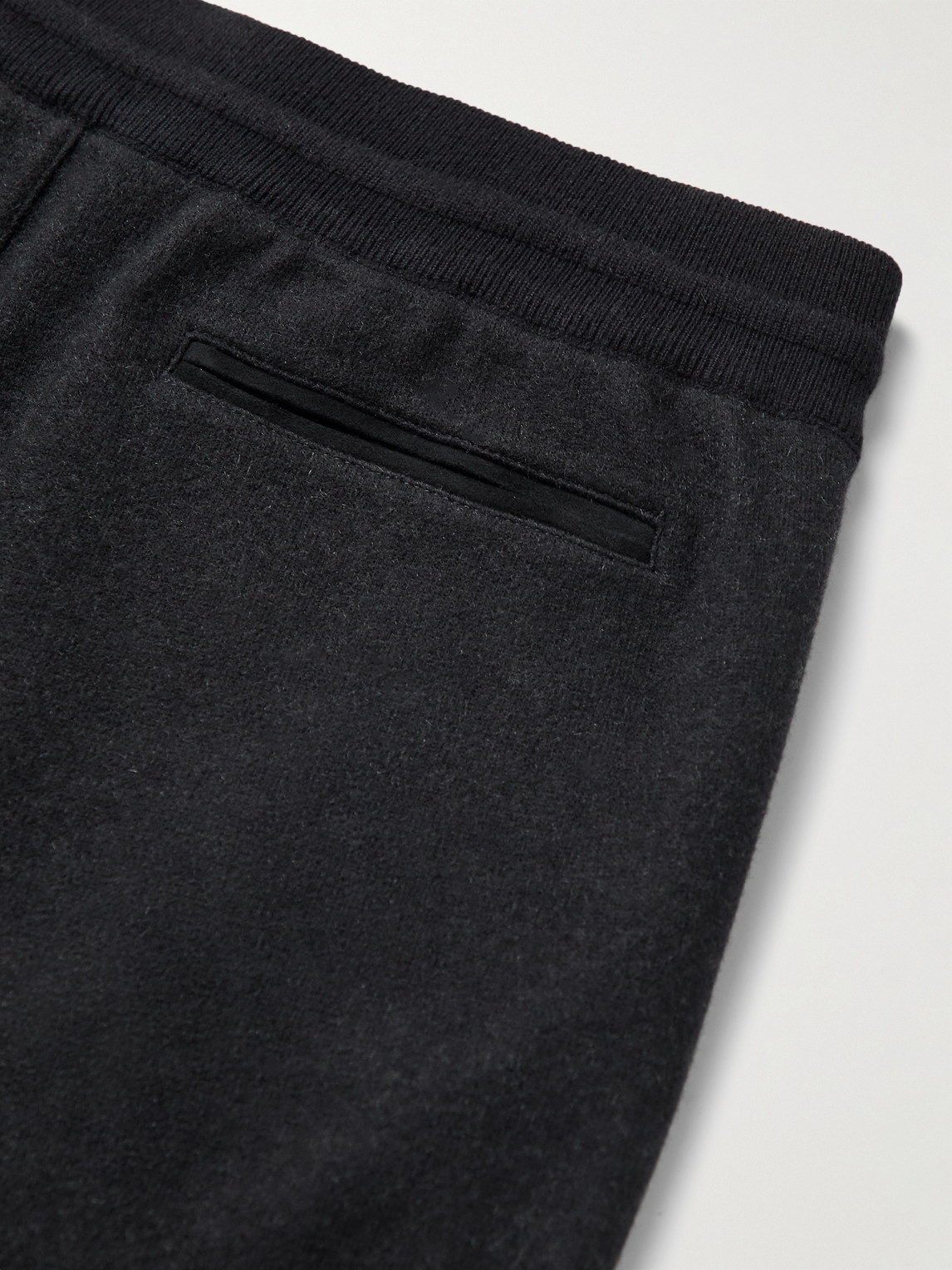 Shop Loro Piana Tapered Cashmere-blend Sweatpants In Blue